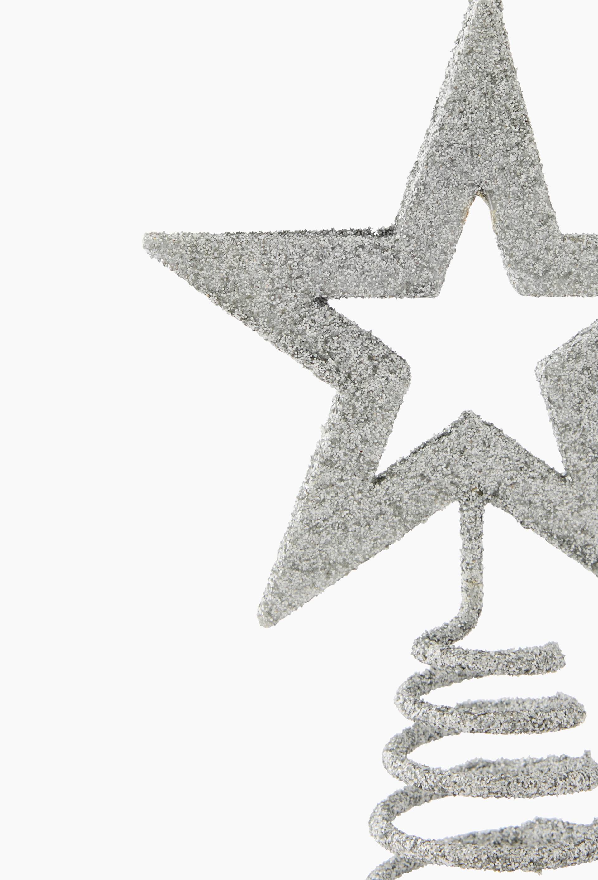 Mini cimier &eacute;toile, 15cm, en plastique, Argent, large image number 1