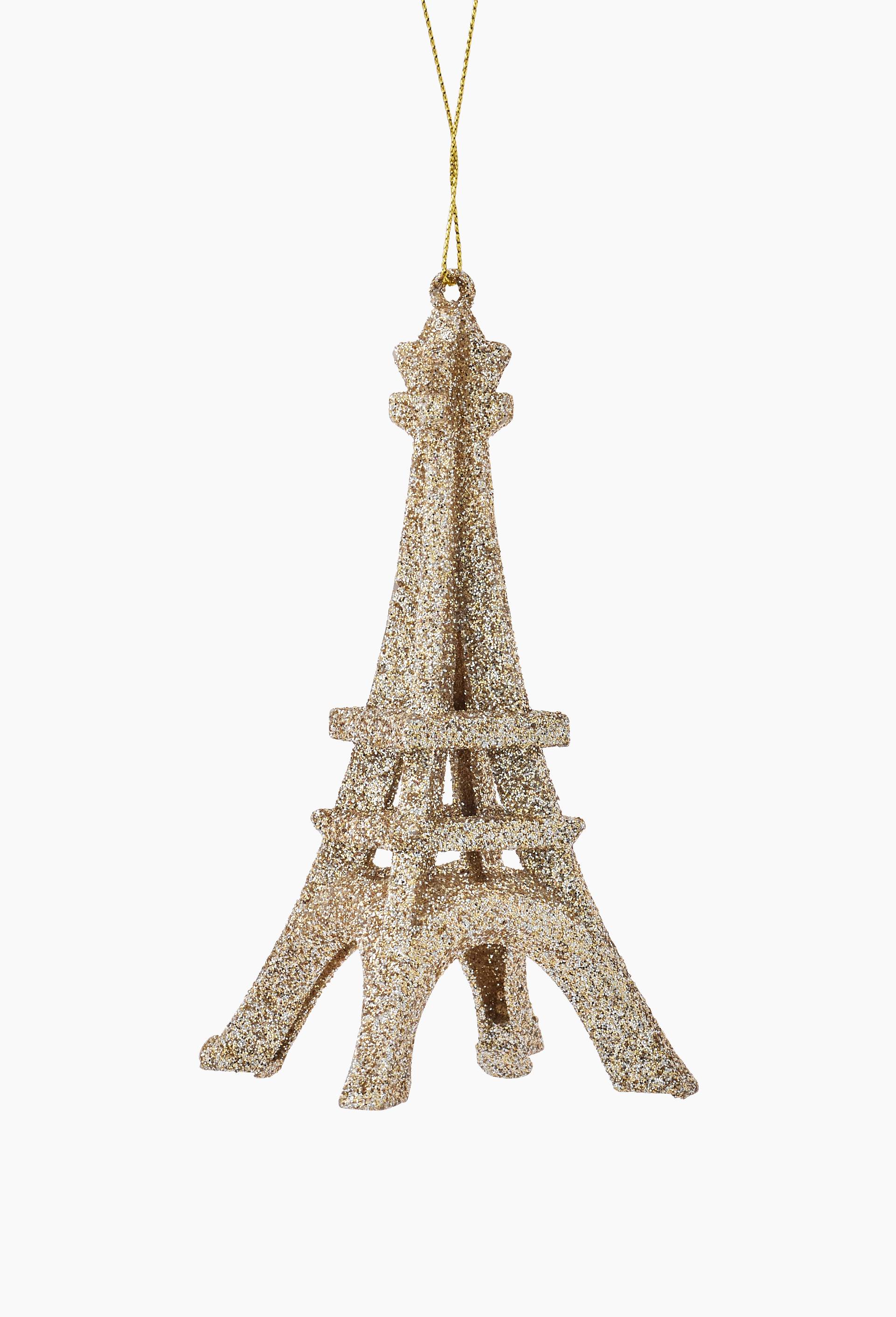 Ornement Tour Eiffel, 14cm, en plastique, Or, large image number 1