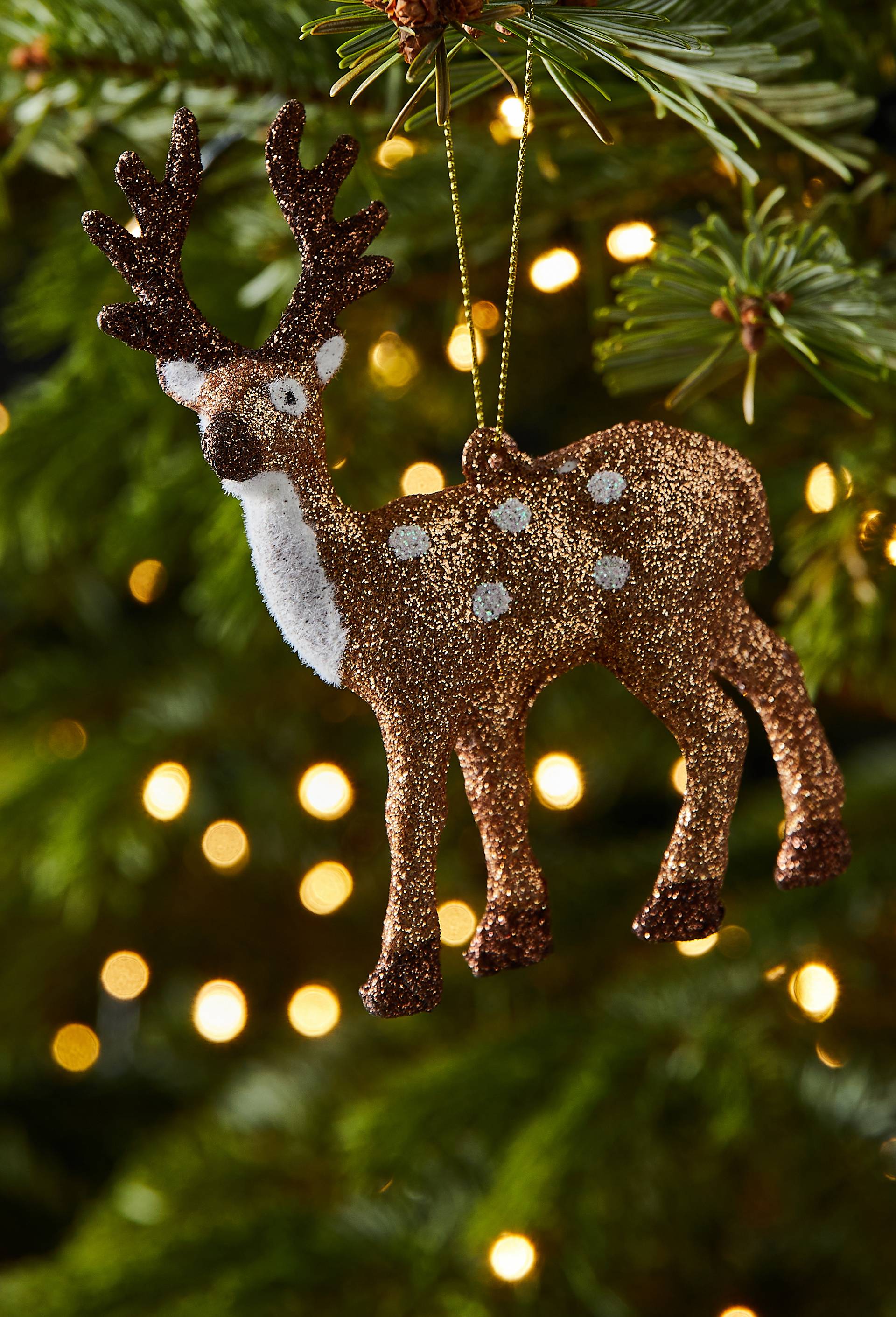 Ornement cerf, H7.5cm, Brun clair, large image number 0.0