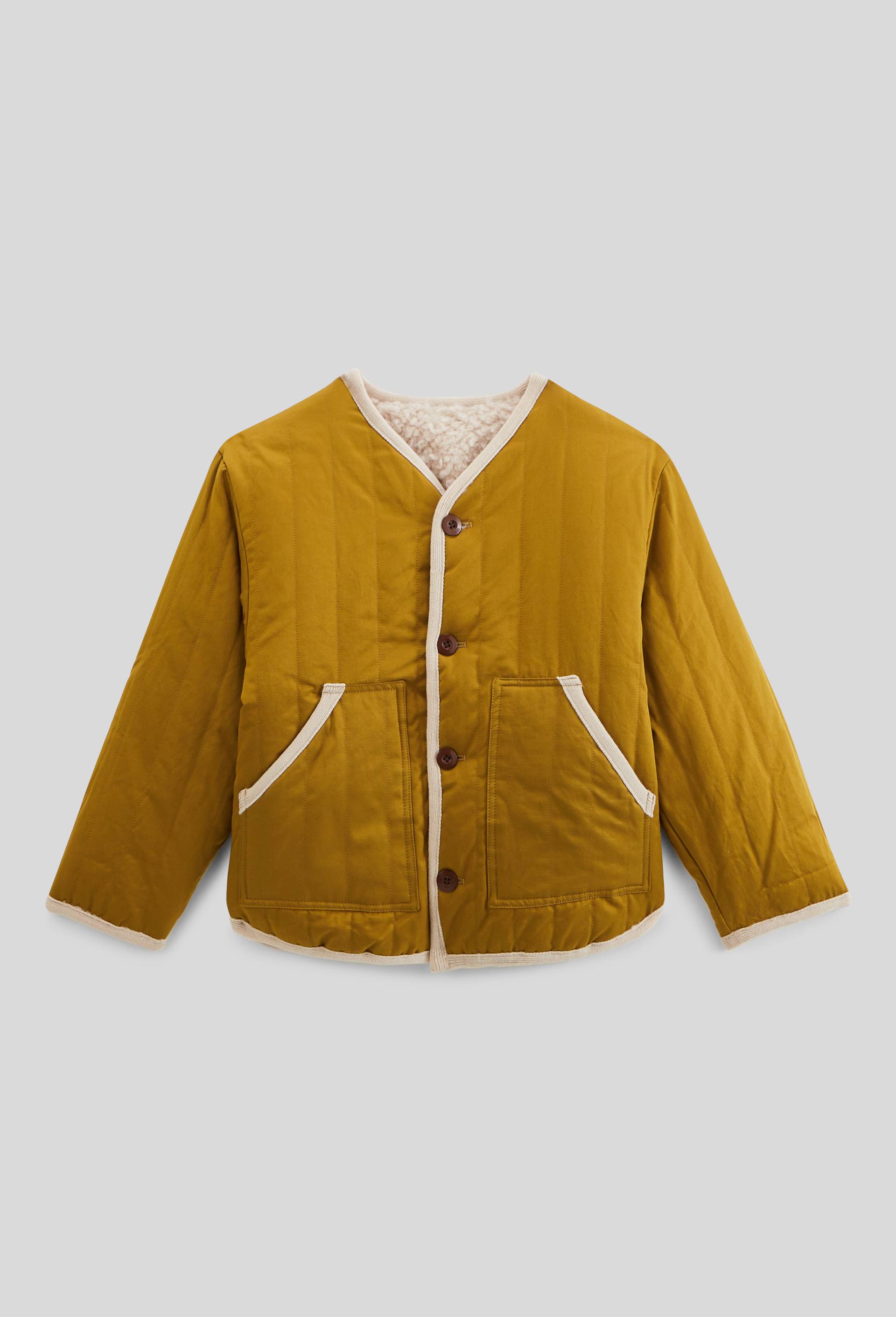 Veste r&eacute;versible doubl&eacute;e effet mouton, Beige clair, large image number 2