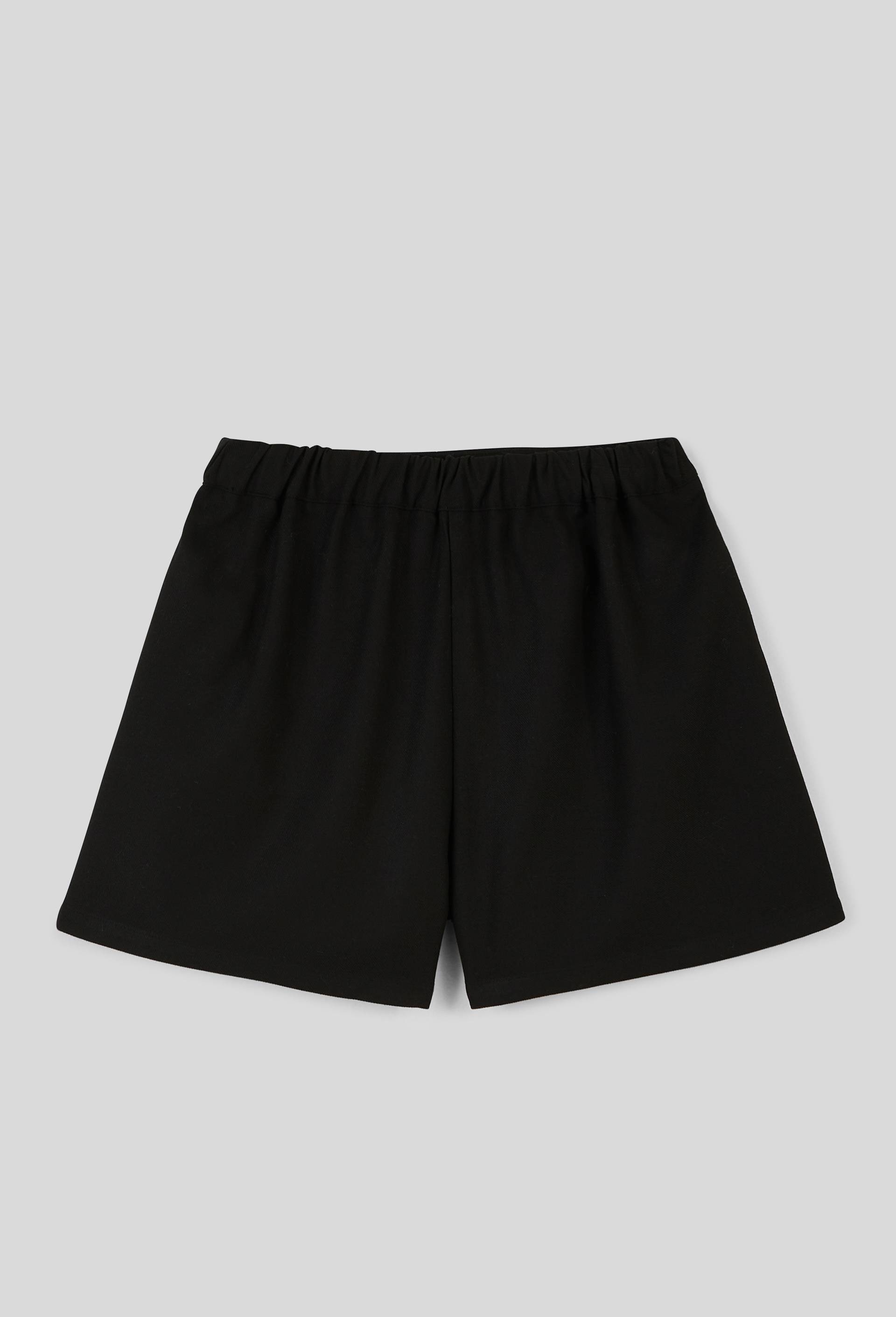 Jupe-short pliss&eacute;e unie, Noir, large image number 1
