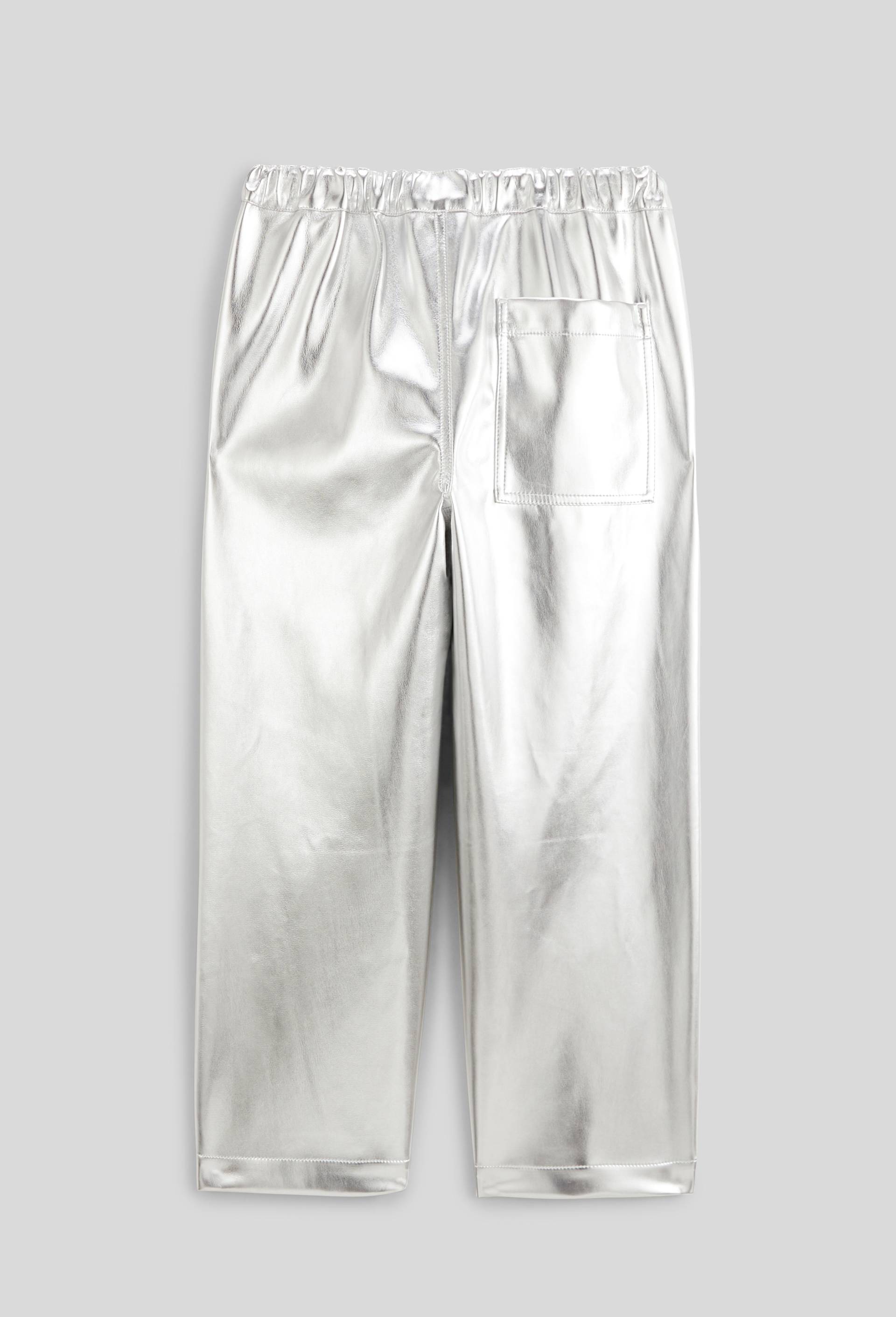 Pantalon m&eacute;tallis&eacute;, Argent, large image number 1