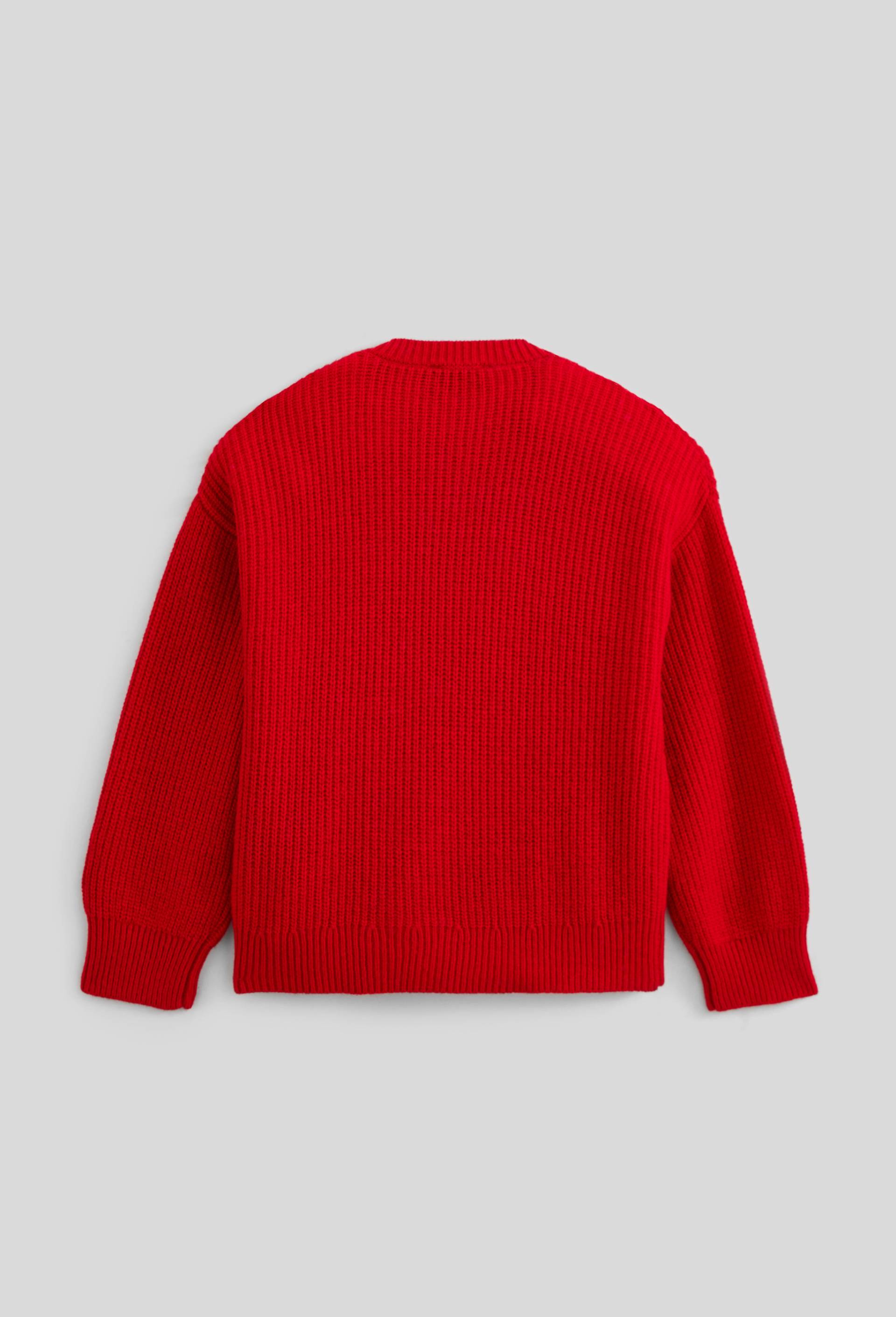 Cardigan &agrave; motifs en jacquard, Rouge, large image number 1.0