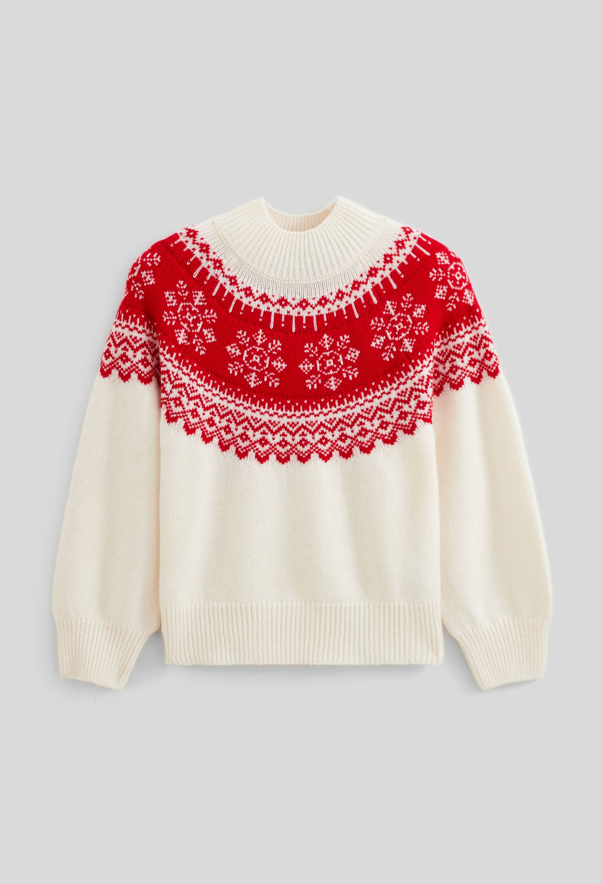 Pull jacquard col montant, Beige clair, large image number 0