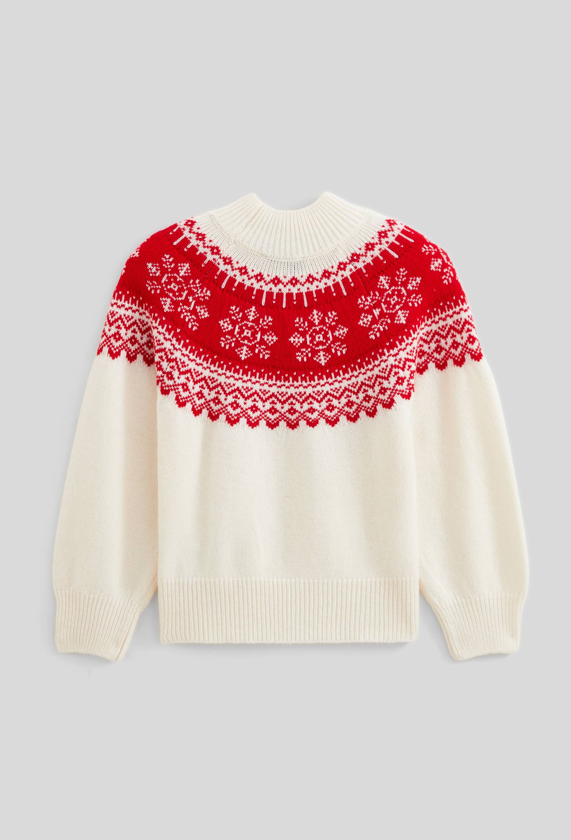 Pull jacquard col montant, Beige clair, large image number 1.0