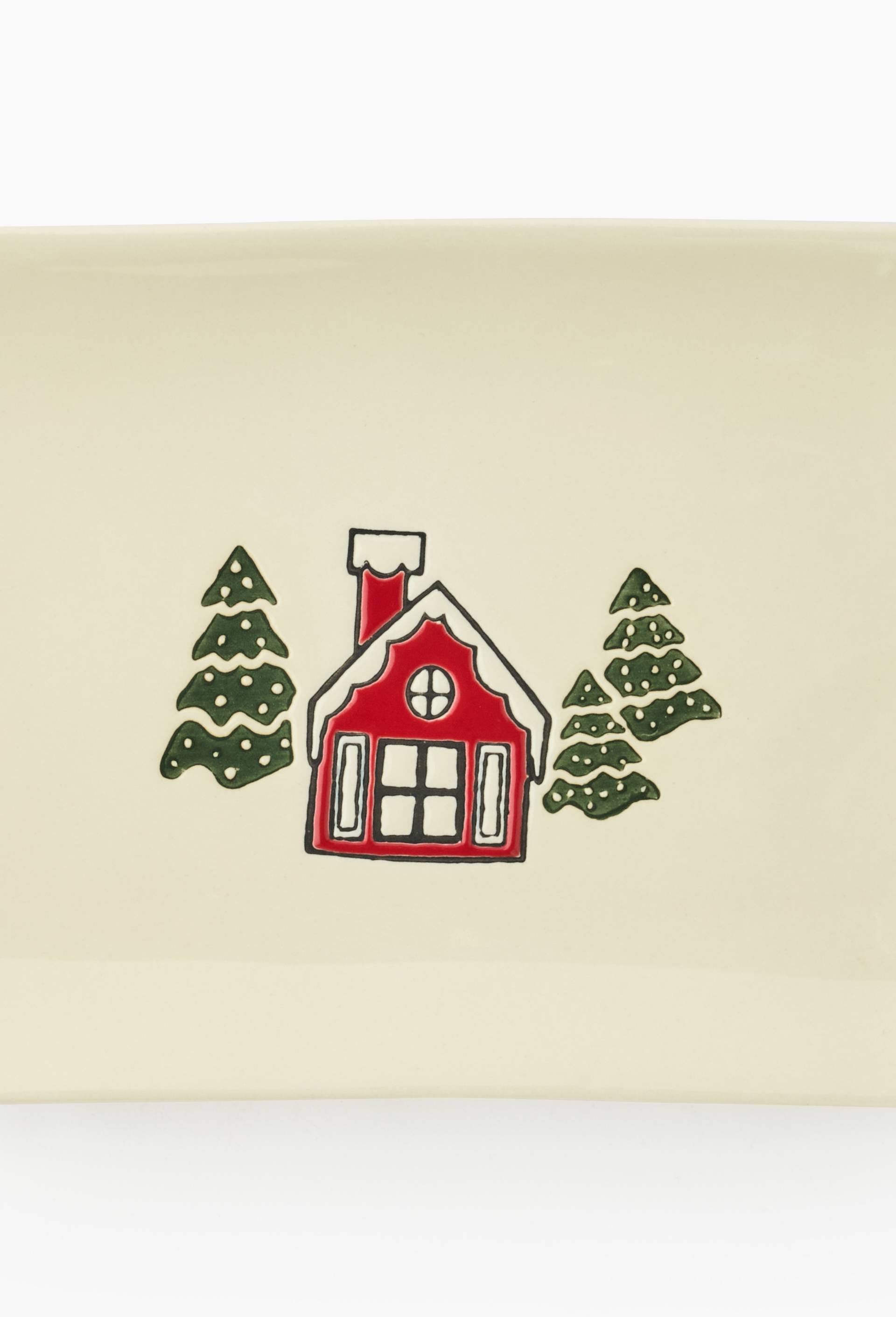 Plat rectangulaire finition imprim&eacute;e, 24cm, Blanc, large image number 2