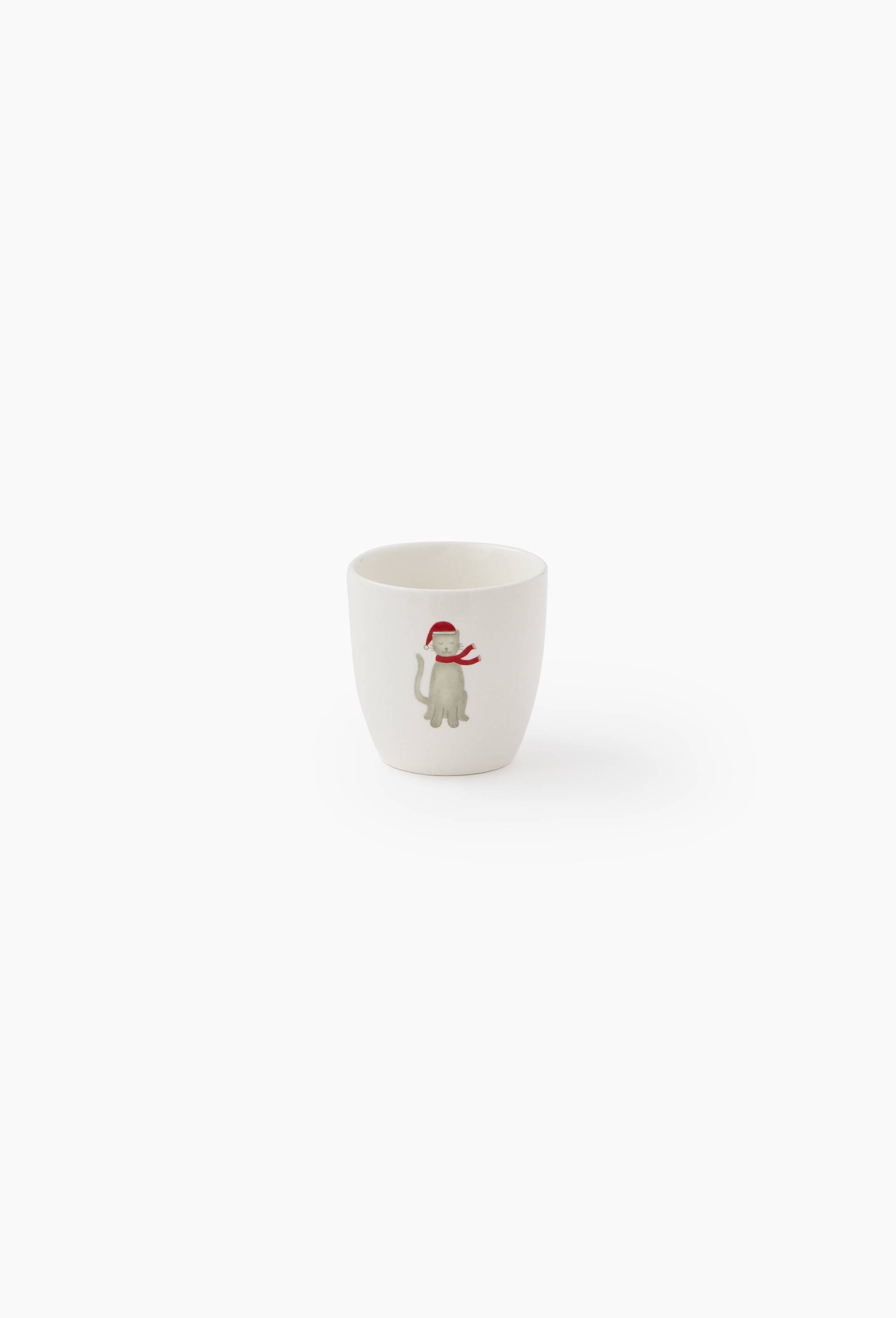 Tasse finition imprim&eacute;e, 15cl, Rouge, large image number 0