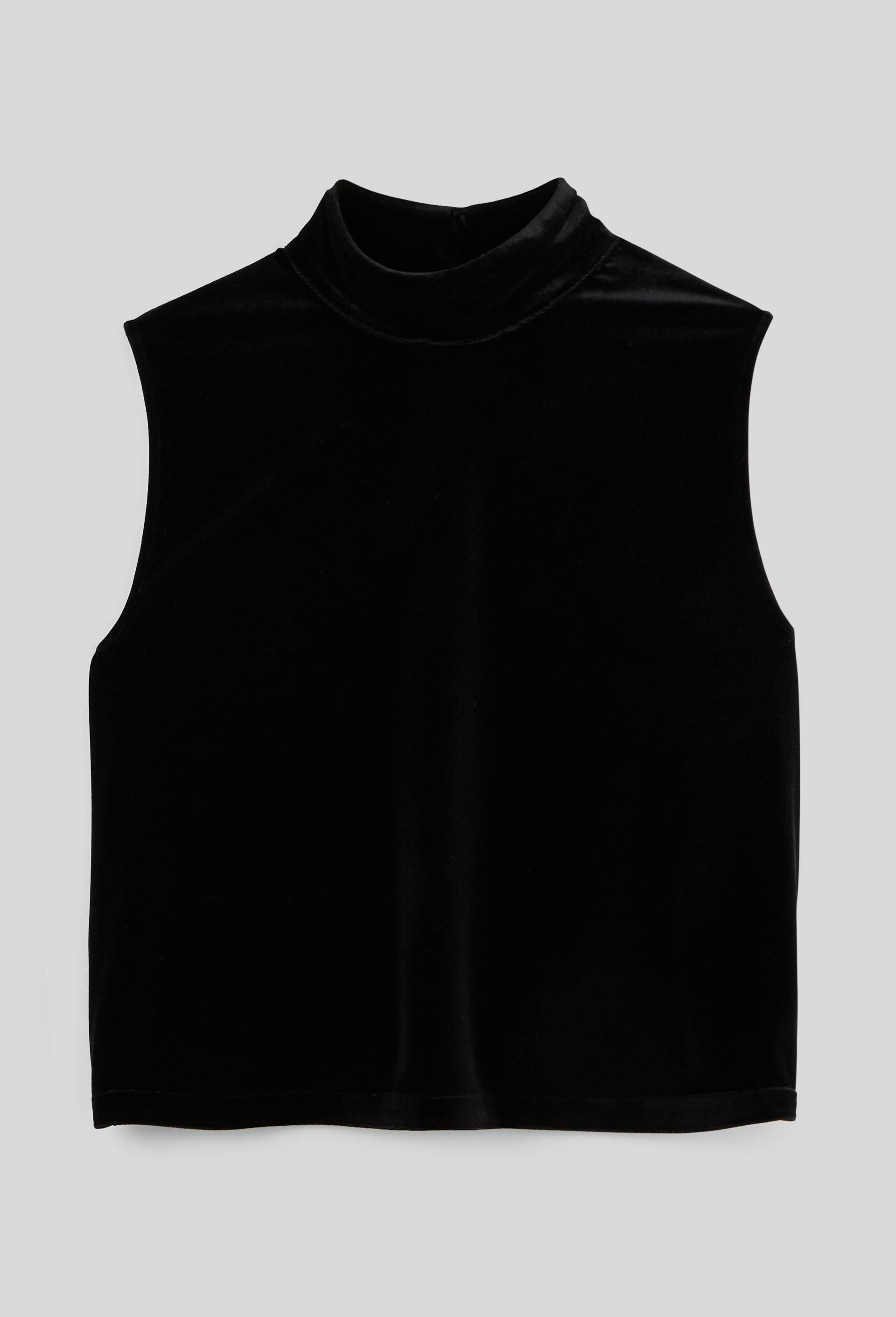 Top sans manches en velours, Noir, large image number 3.0
