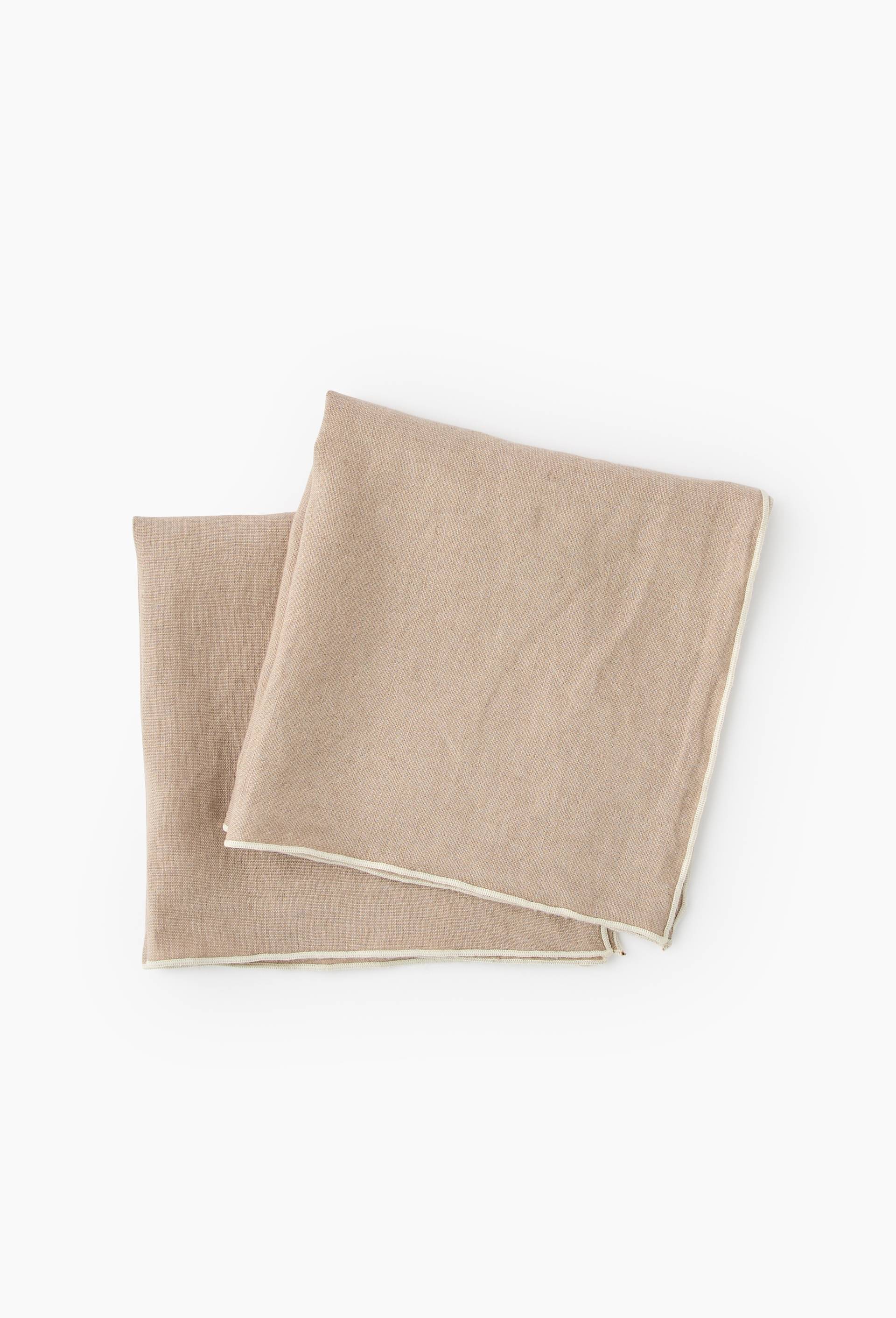 2 serviettes de table en lin , 40x40, Gris, large image number 0
