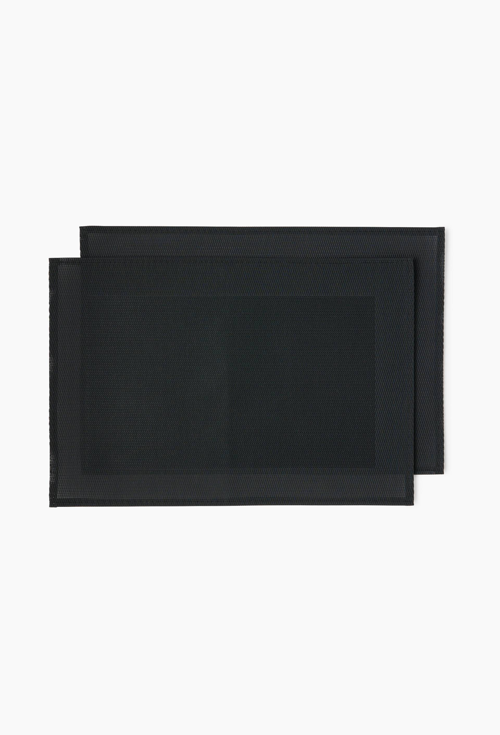 Set de table rectangulaire, 32x47cm, polychlorure de vinyle, Noir, large image number 0