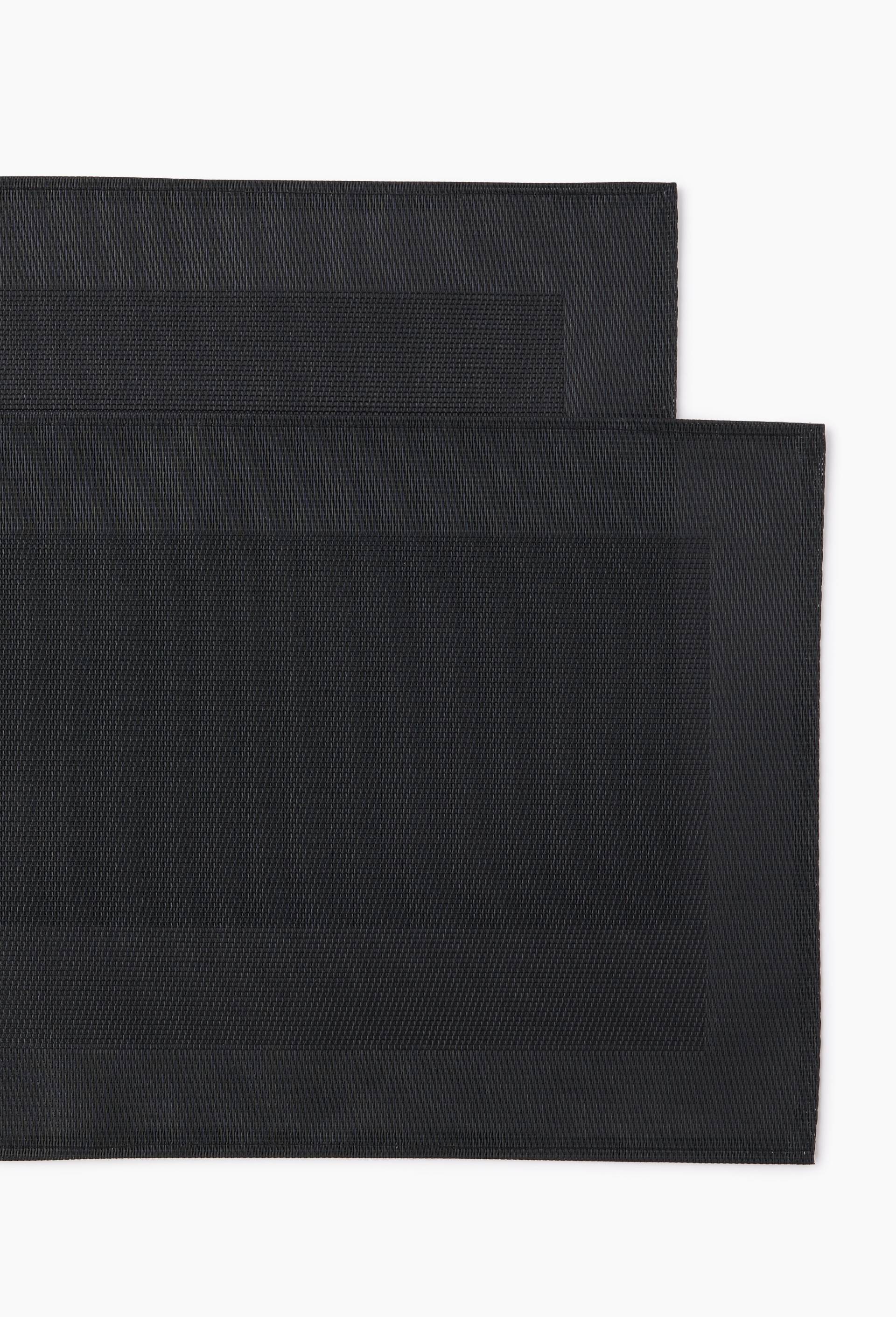 Set de table rectangulaire, polychlorure de vinyle, Noir, large image number 1