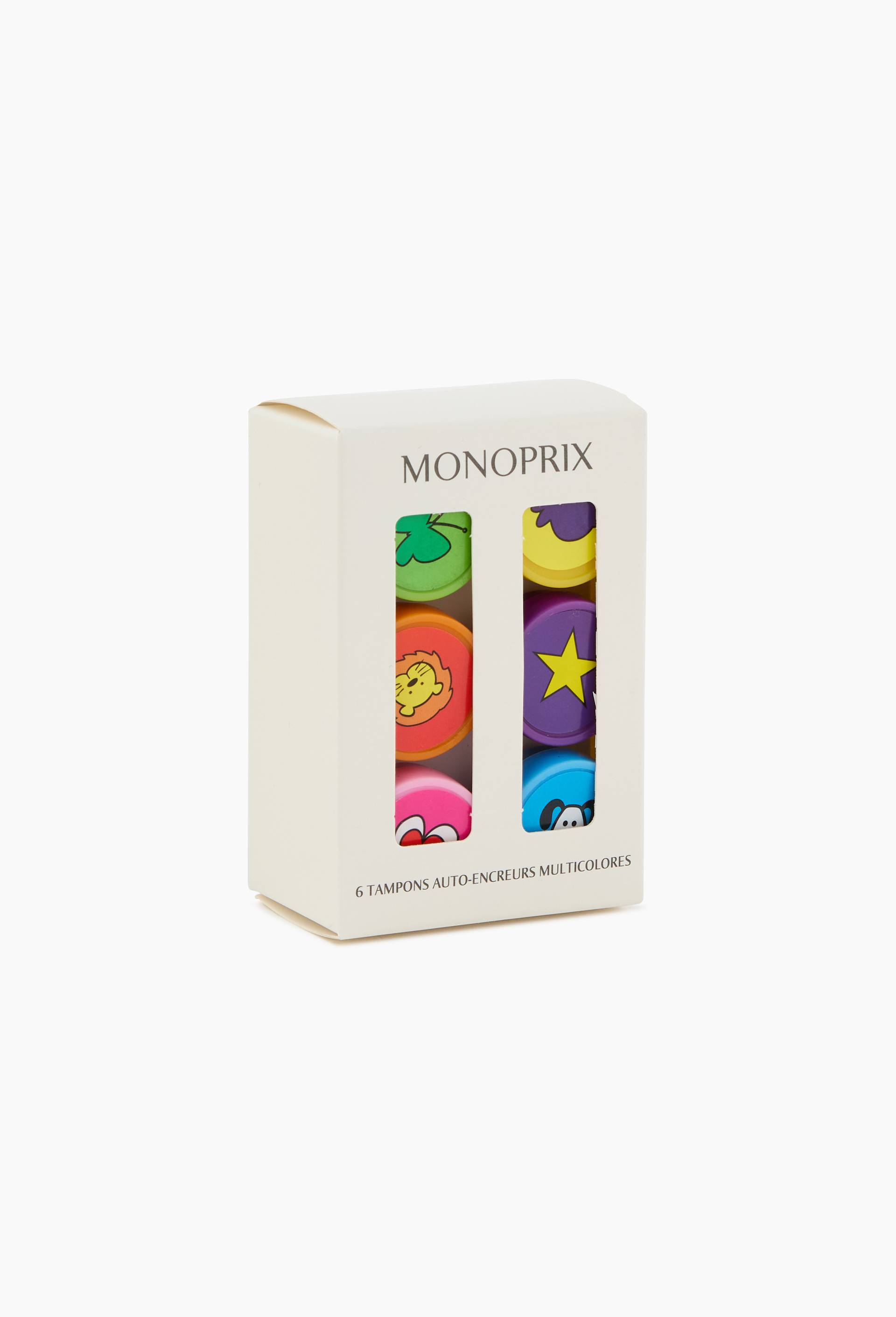 6 tampons auto-encreurs multicolores, Multicolore, large image number 0