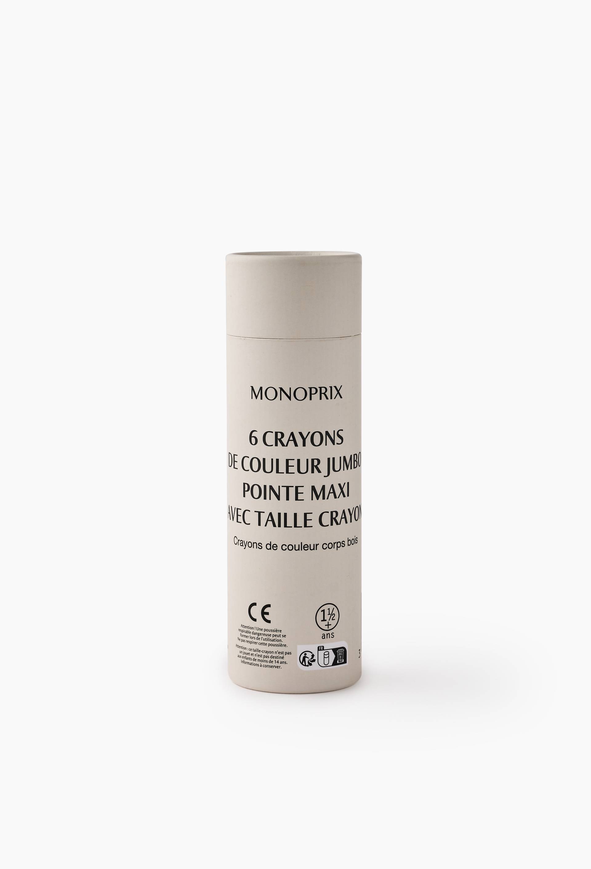 6 crayons de couleur Jumbo pointe maxi avec taille crayon, Multicolore, large image number 0