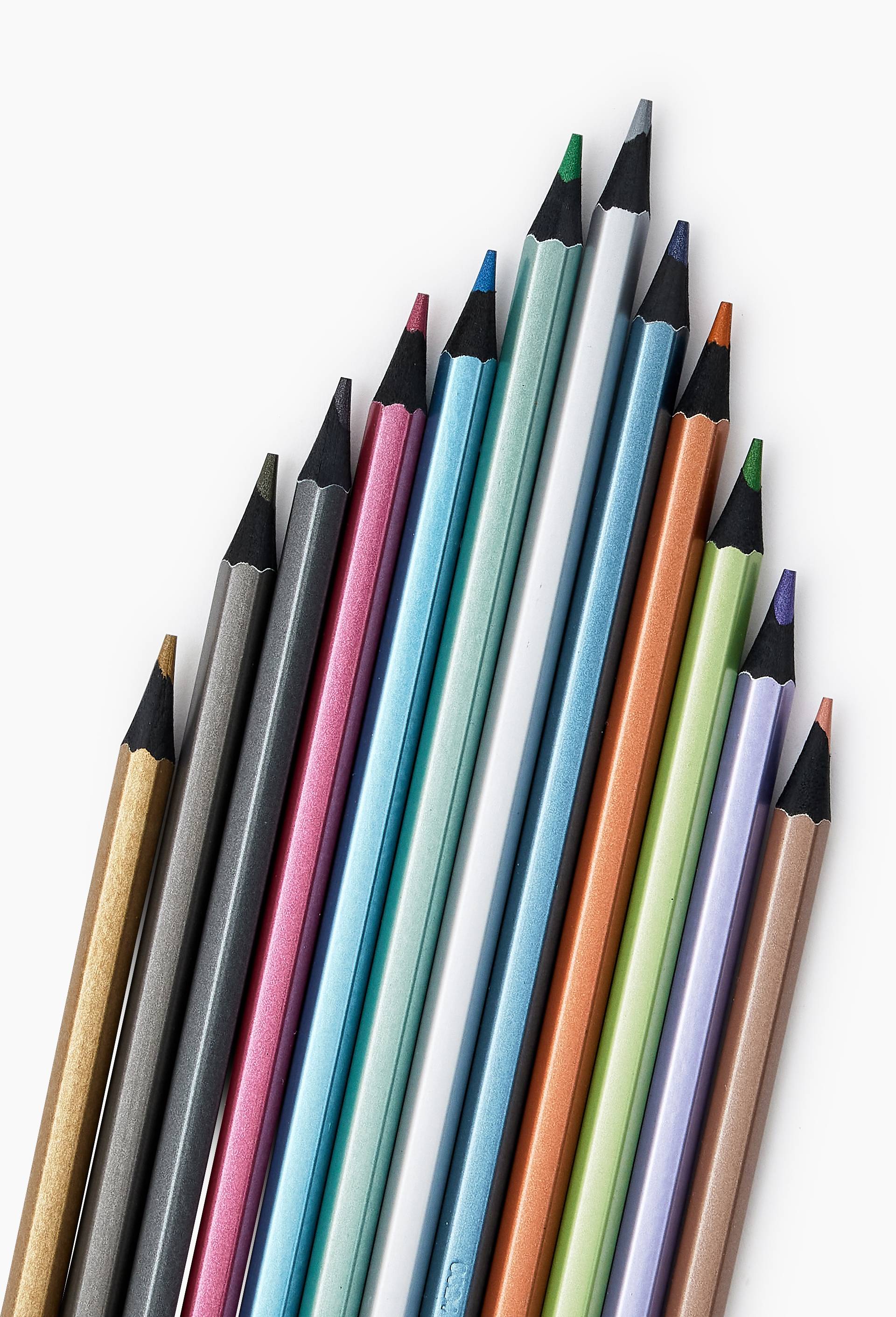 8 crayons de couleur m&eacute;tallis&eacute;s, Multicolore, large image number 1