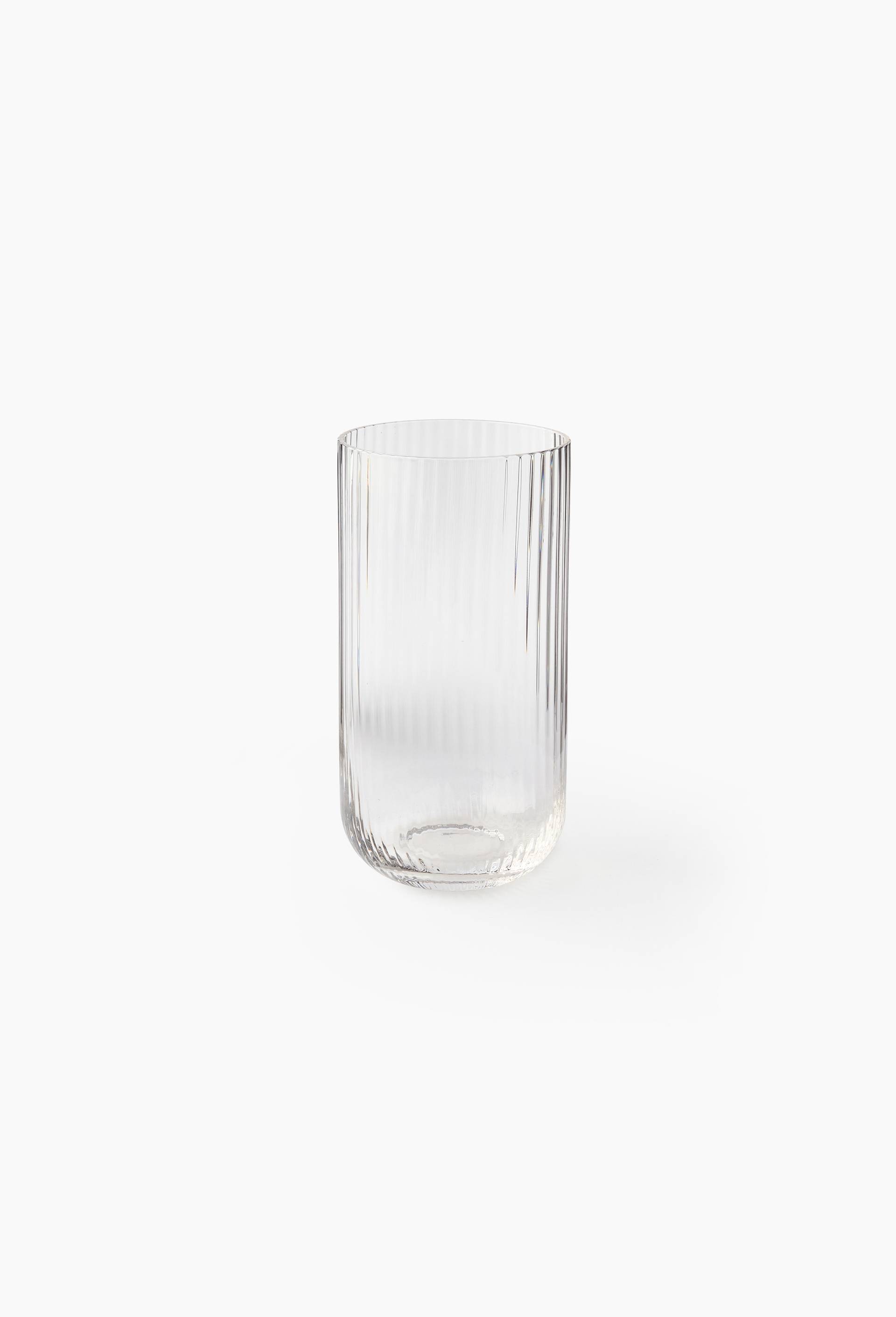 Gobelet finition stri&eacute;e droit, 55cl, Transparent, large image number 0.0
