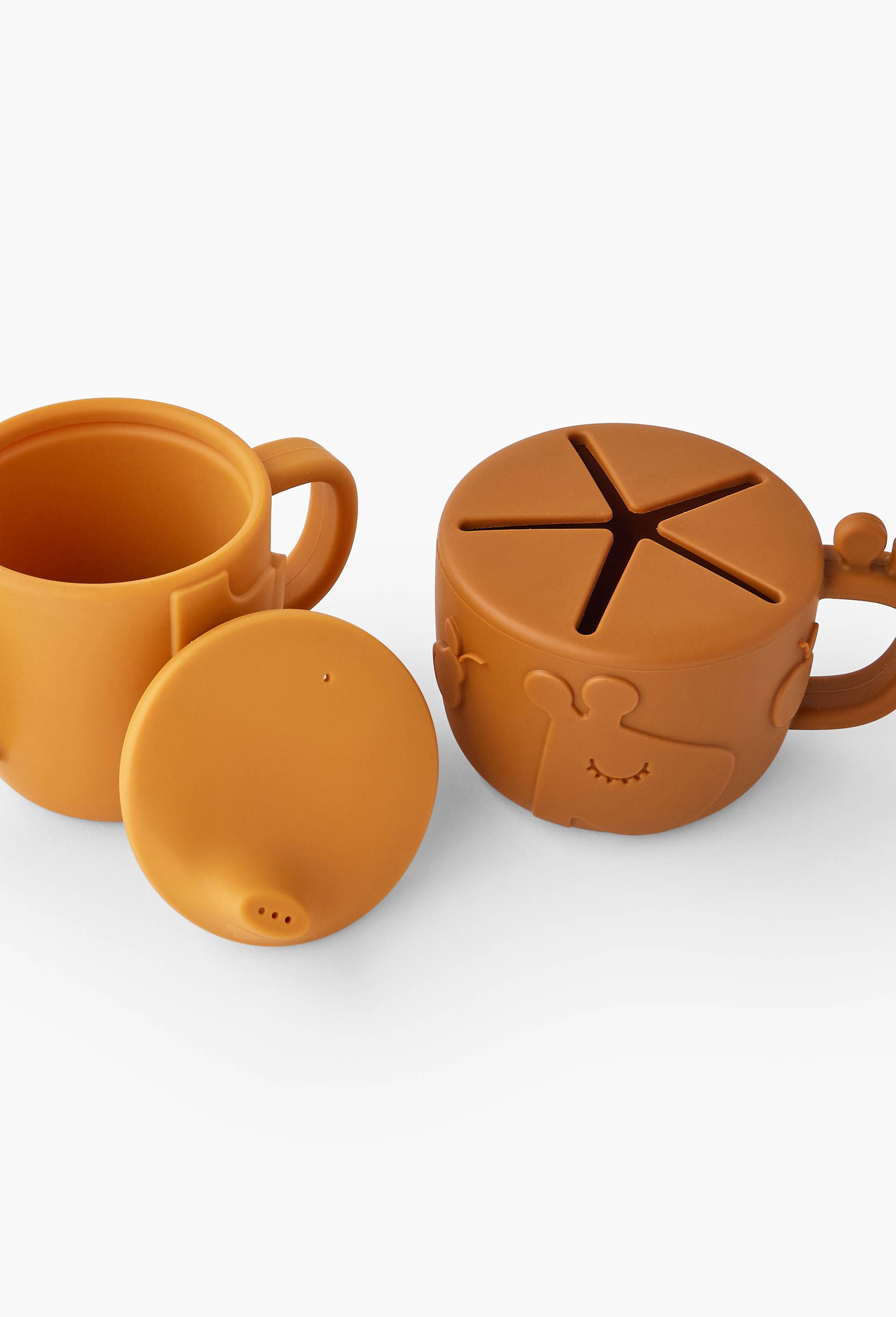 2 tasses enfant, Jaune fonc&eacute;, large image number 1