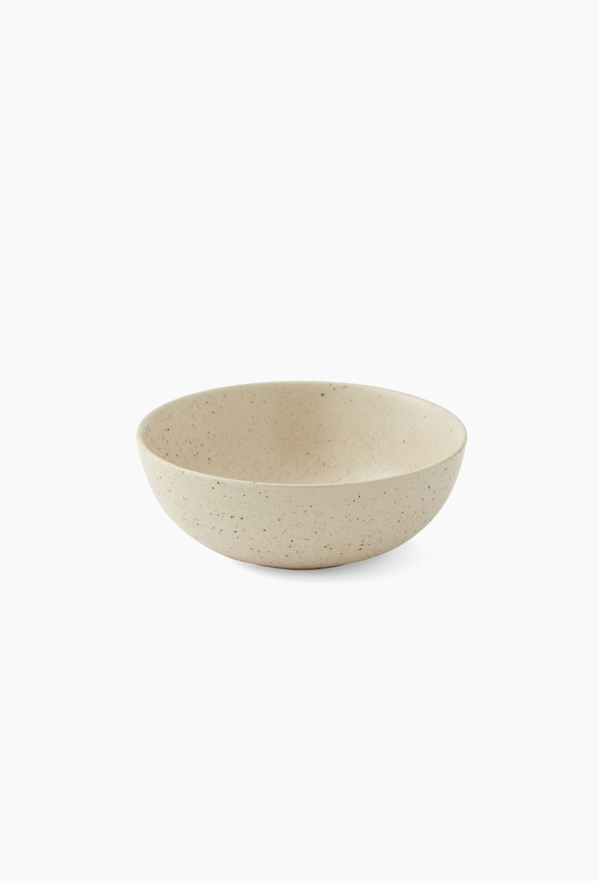 Bol finiton mouchet&eacute;e, 16cm, Ecru, large image number 0