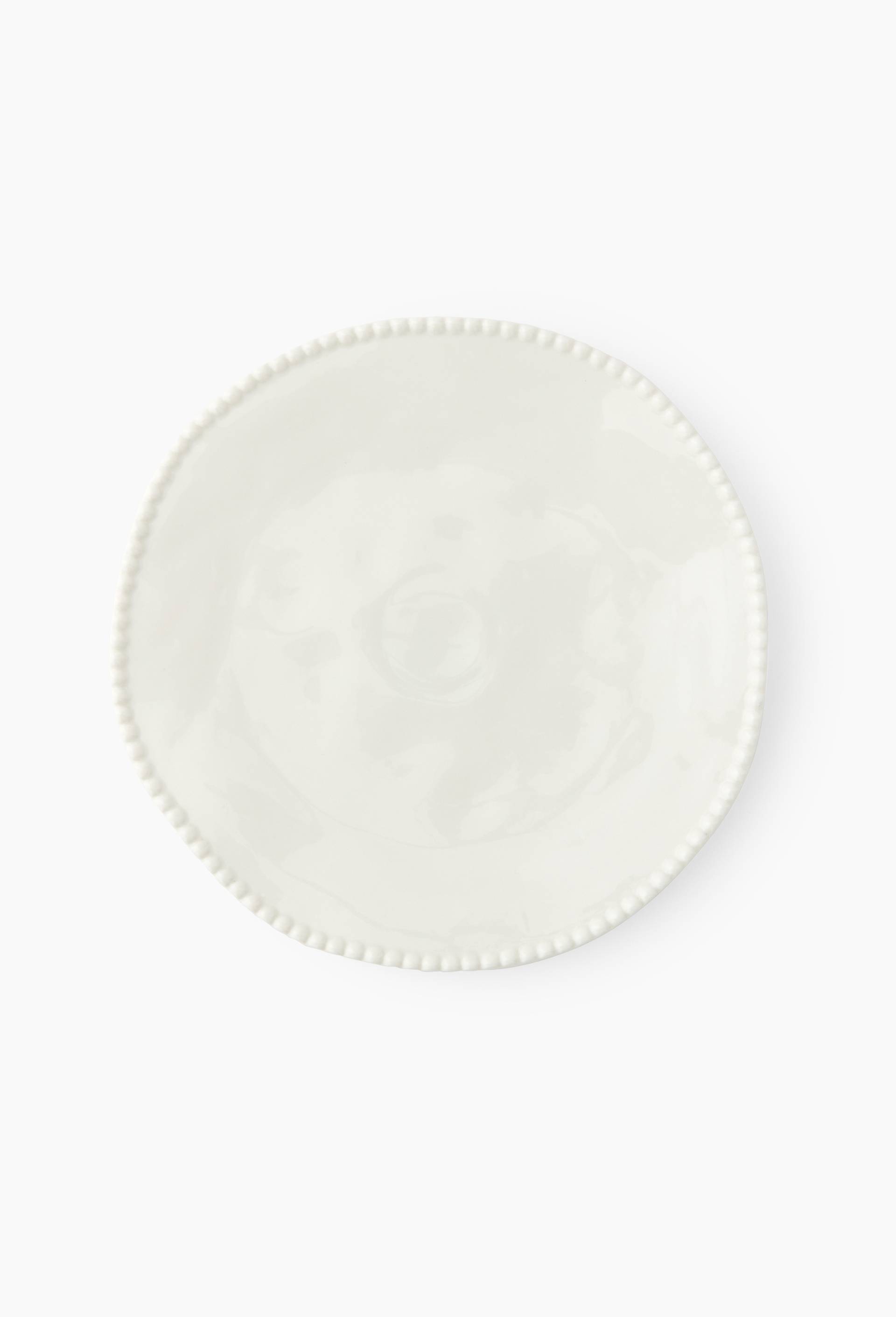 Assiette plate finition perl&eacute;e, 27cm, Blanc, large image number 0