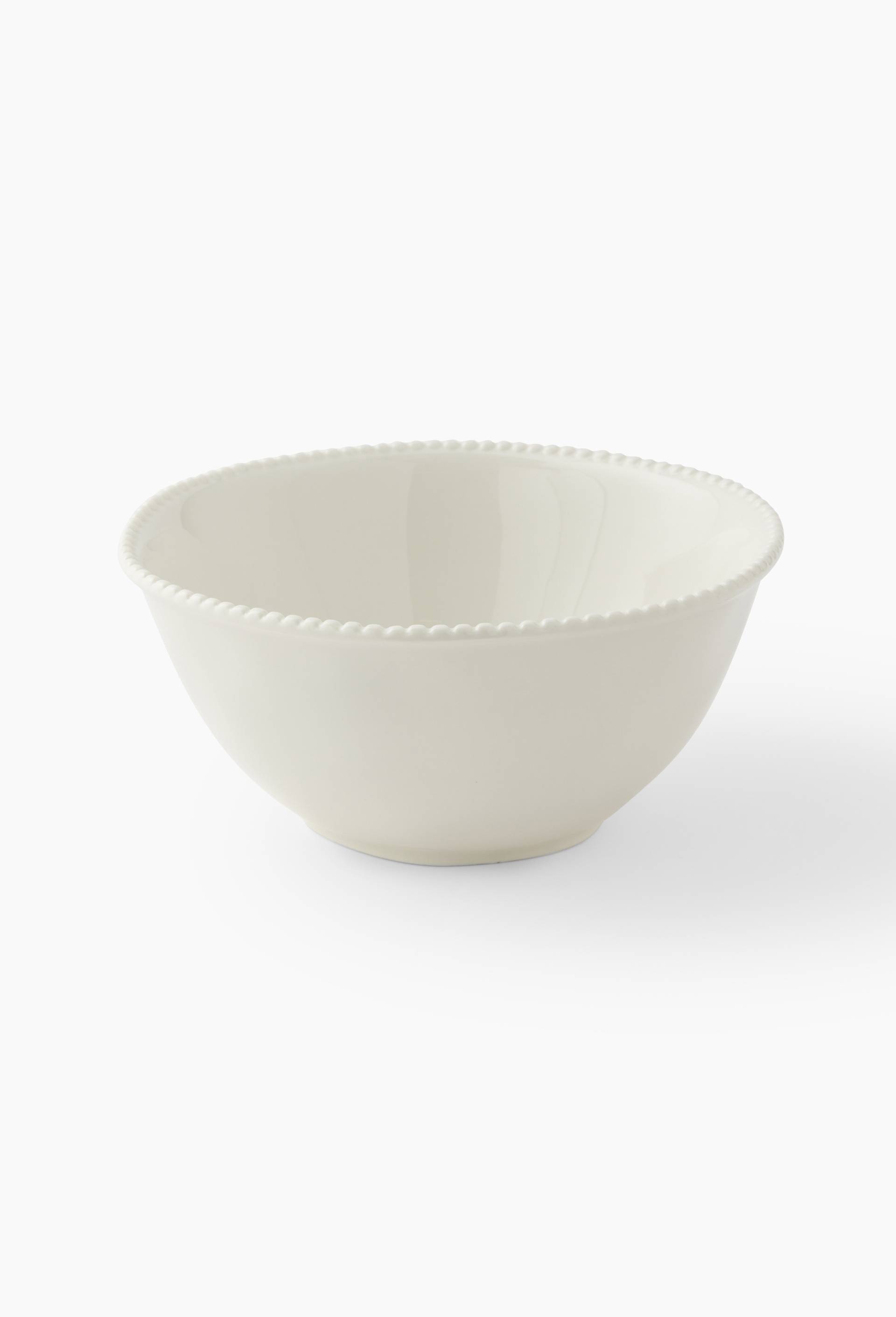 Saladier finition perlée, 21cm, Blanc, large image number 0.0