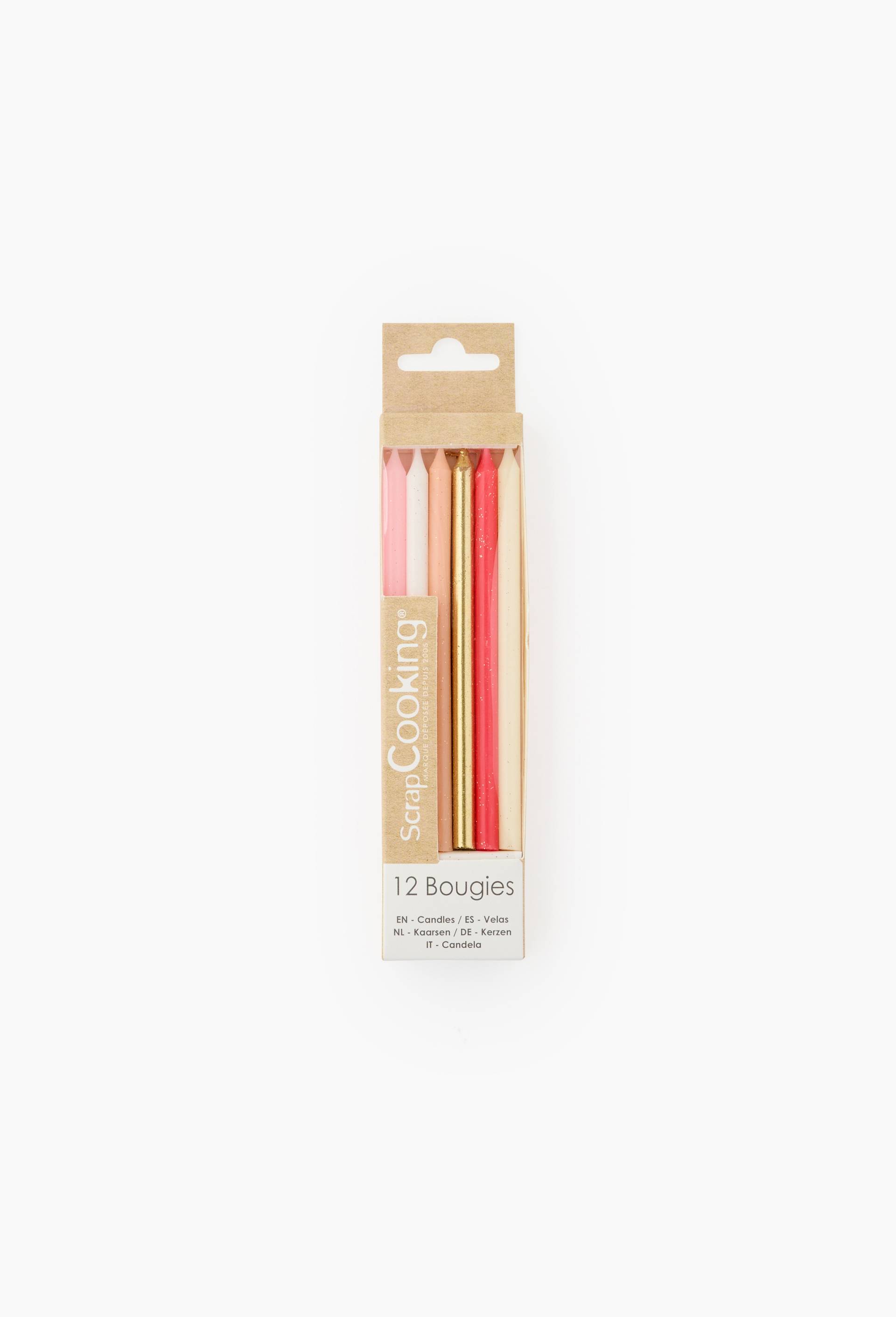 12 bougies, forme droite, Or, large image number 0.0