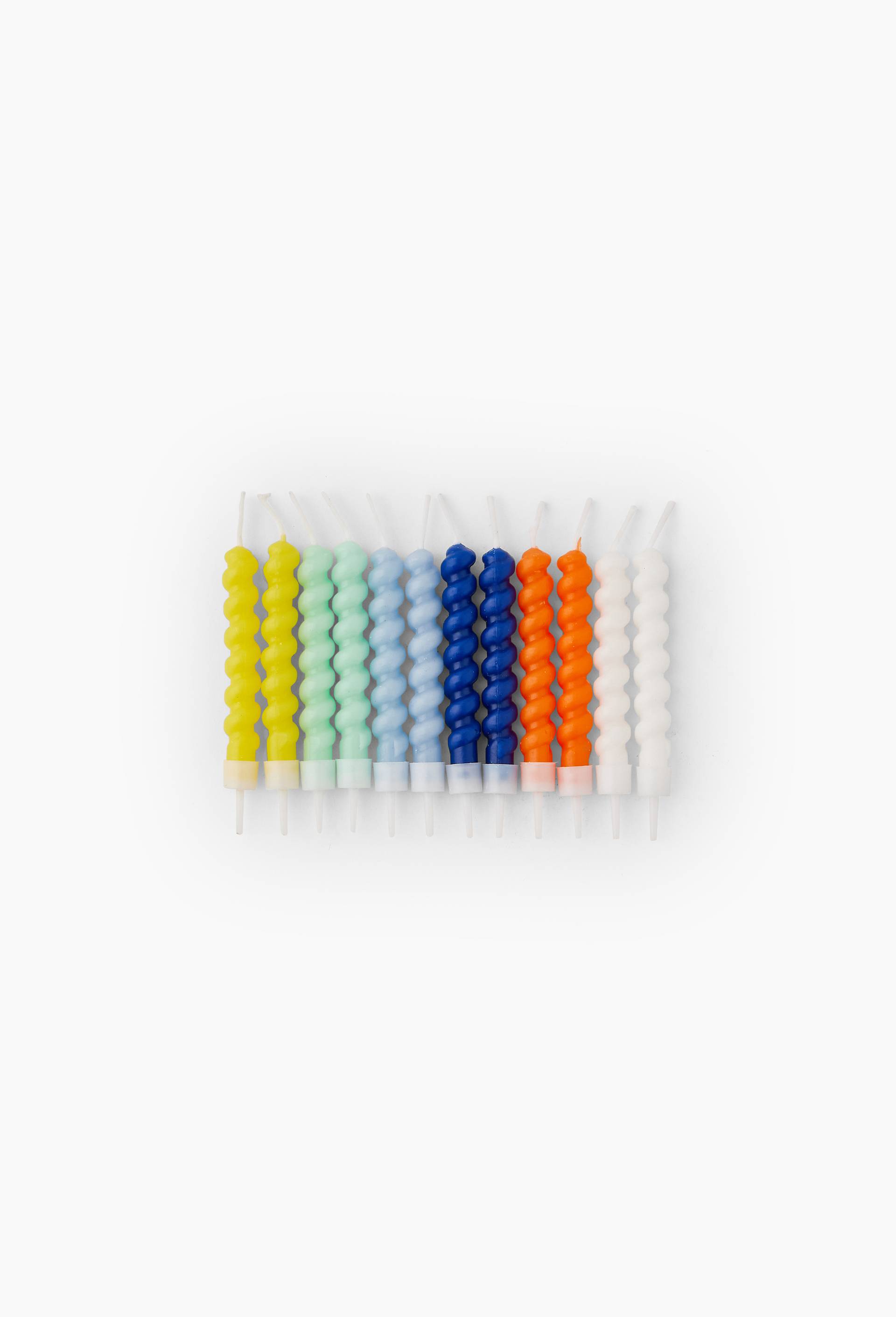 12 bougies, forme torsad&eacute;e, Multicolore, large image number 0.0