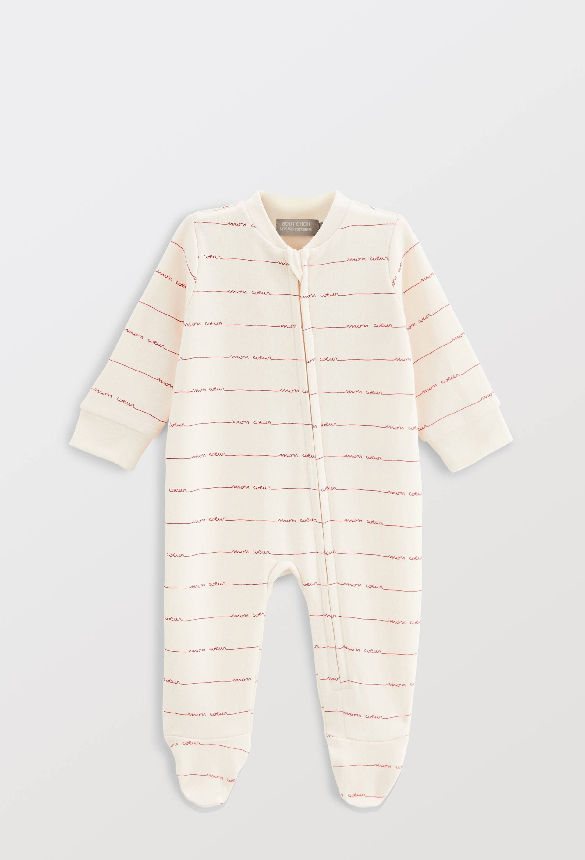 Bout'Chou - Dors-bien zippé en molleton en coton BIO GOTS