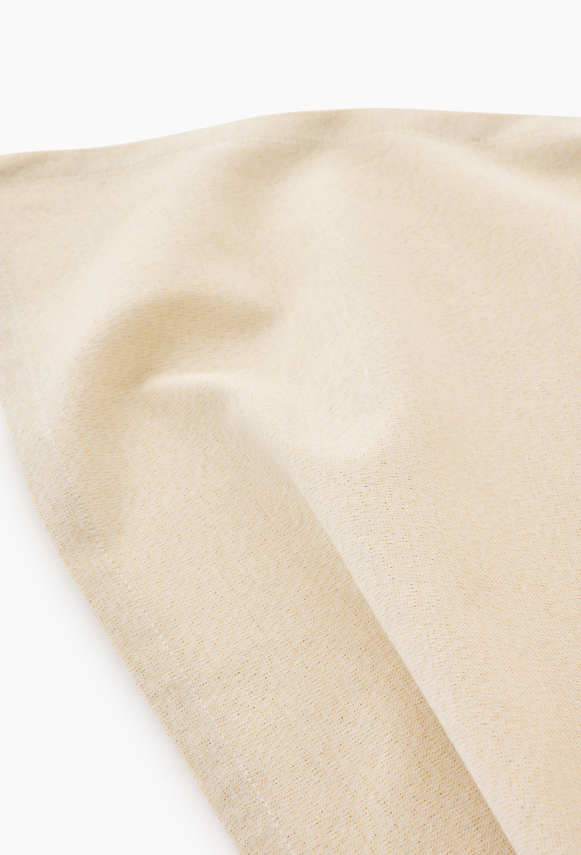 Nappe rectangulaire avec lurex dor&eacute;, 170x250 cm, en coton, Jaune, large image number 1