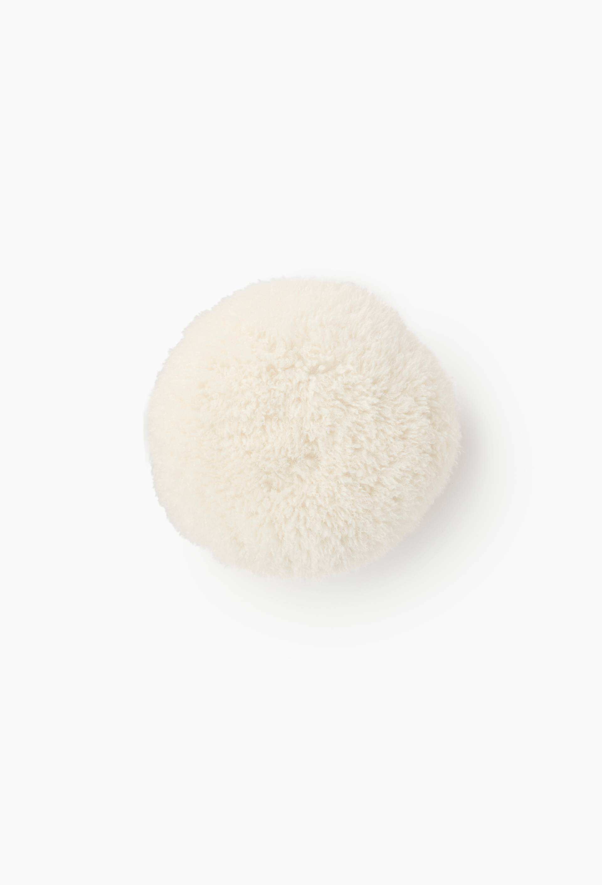 Coussin rond, 40cm de diam&egrave;tre, 100% polyester recycl&eacute;, Beige, large image number 0