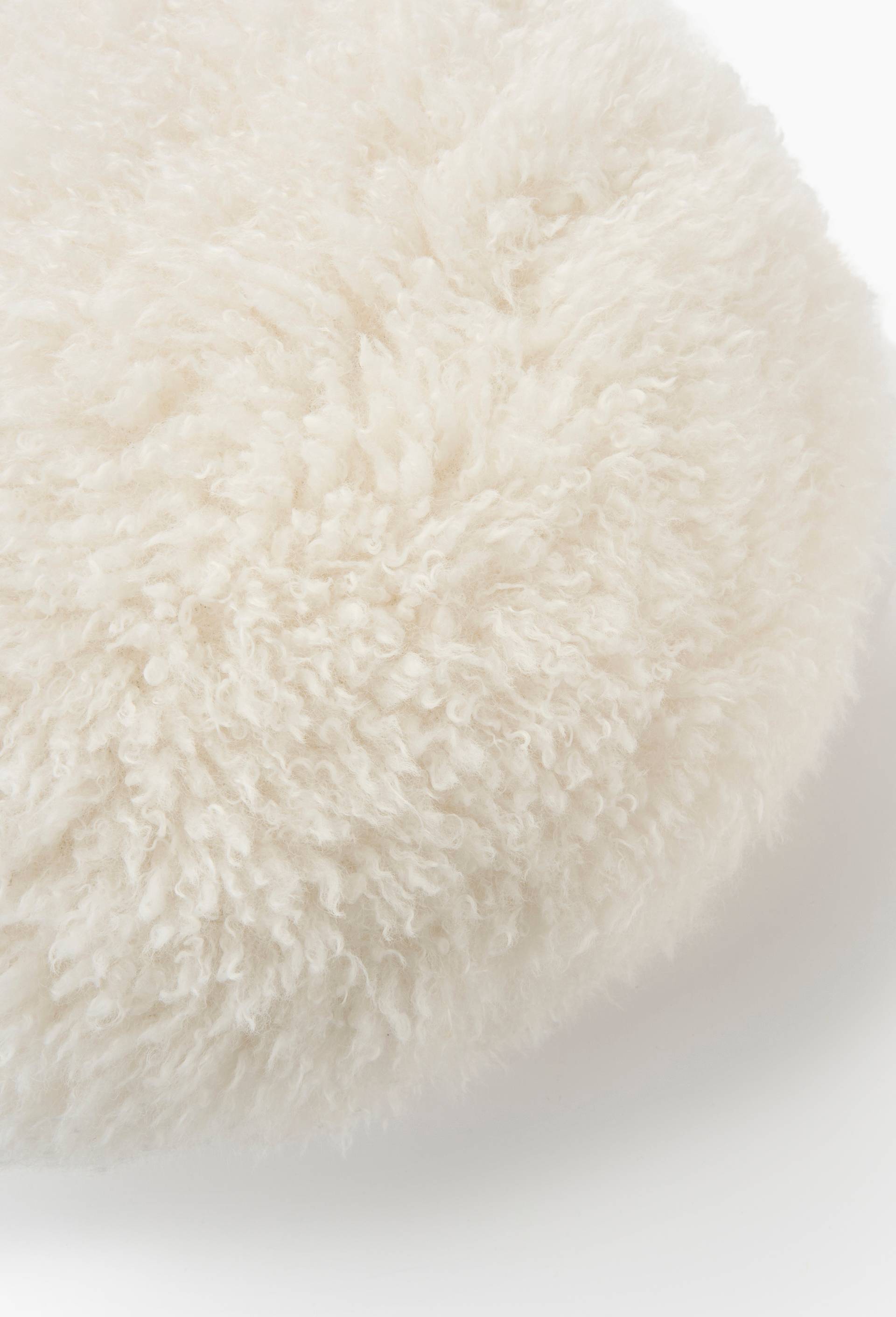 Coussin rond, 40cm de diam&egrave;tre, 100% polyester recycl&eacute;, Beige, large image number 1