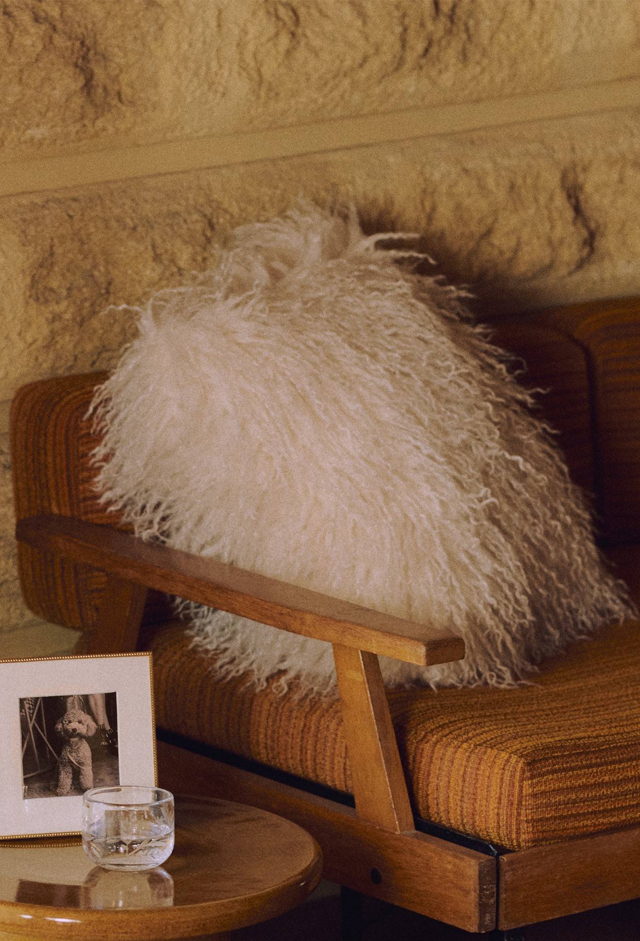 Coussin, 45x45cm, 100% polyester recycl&eacute;, Ecru, large image number 0.0