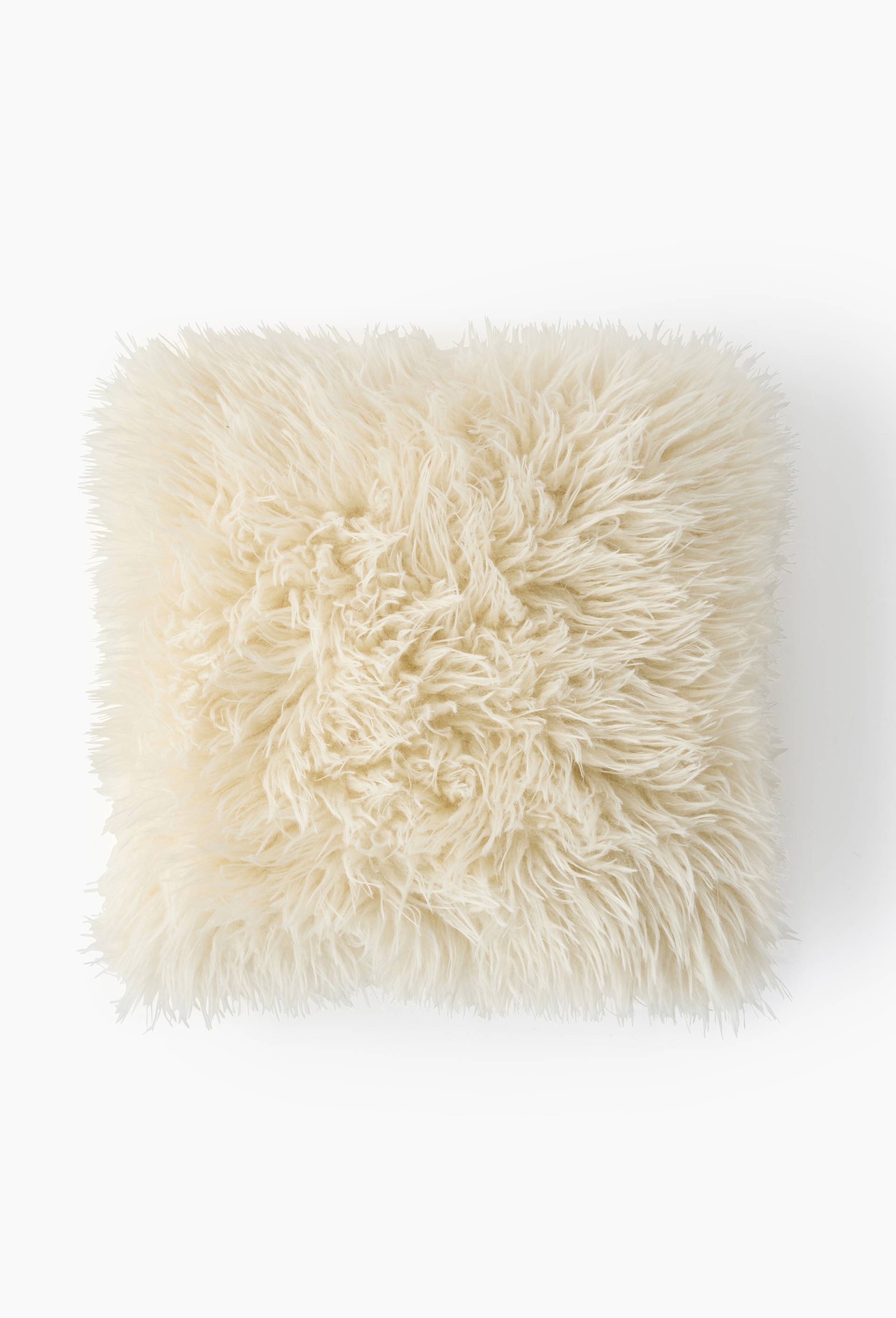 Coussin, 45x45cm, 100% polyester recycl&eacute;, Ecru, large image number 1.0