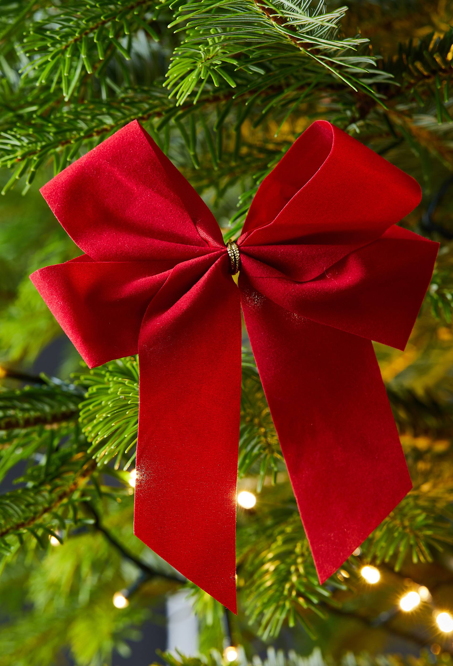 Noeud &agrave; accrocher, 4cm, en polyester, Rouge, large image number 1