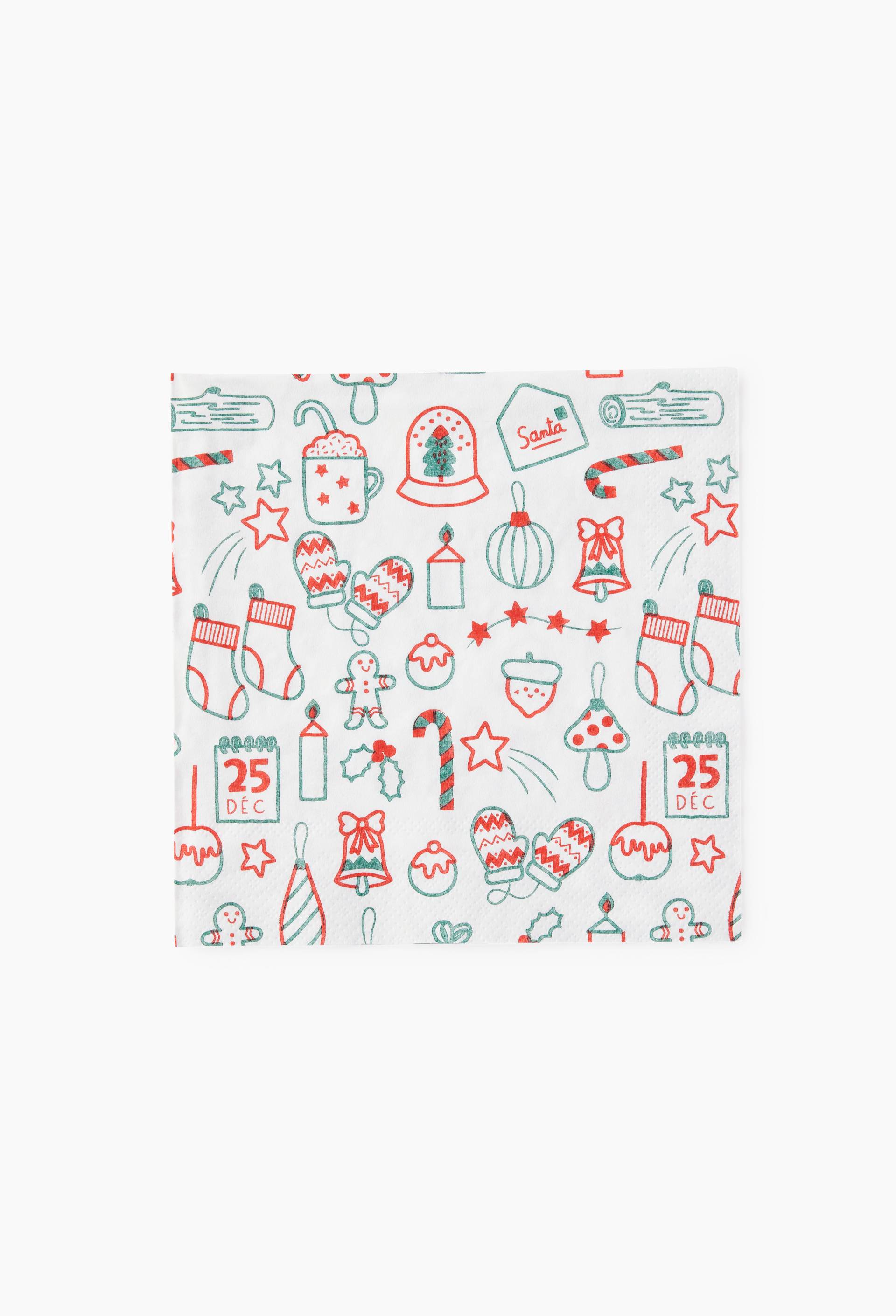 20 serviettes 33x33cm, imprimé Noël, , large image number 0