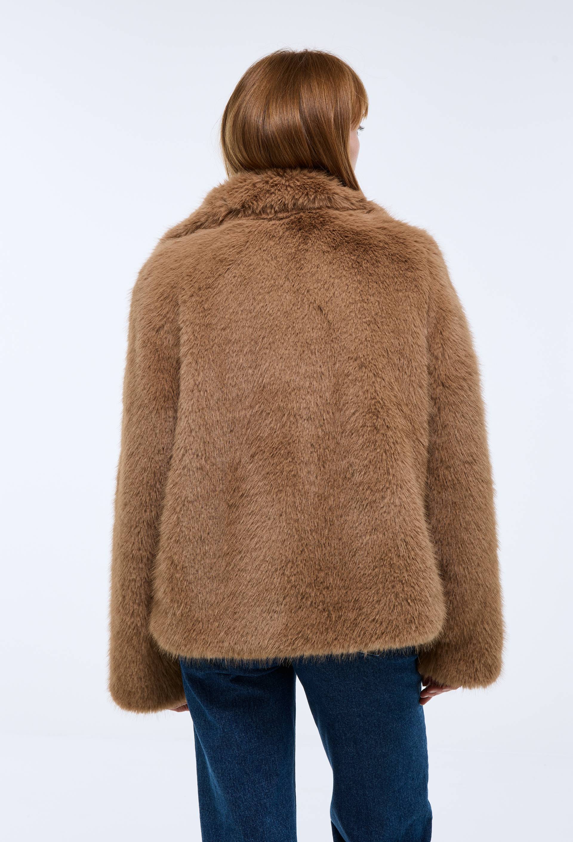 Manteau en fausse fourrure, Beige clair, large image number 4
