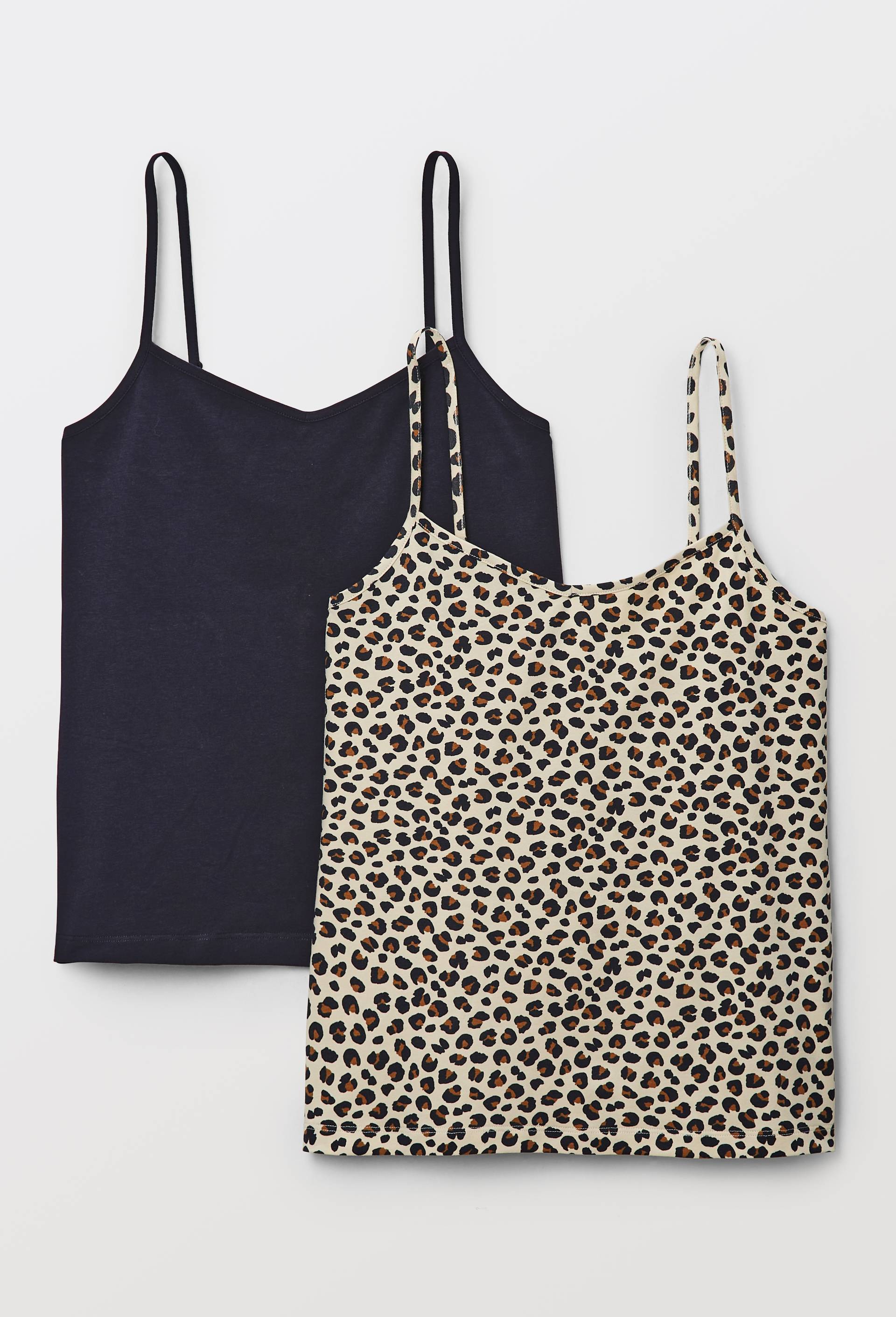 Lot de 2 caracos fines bretelles en coton BIO GOTS, Ecru, large image number 0.0