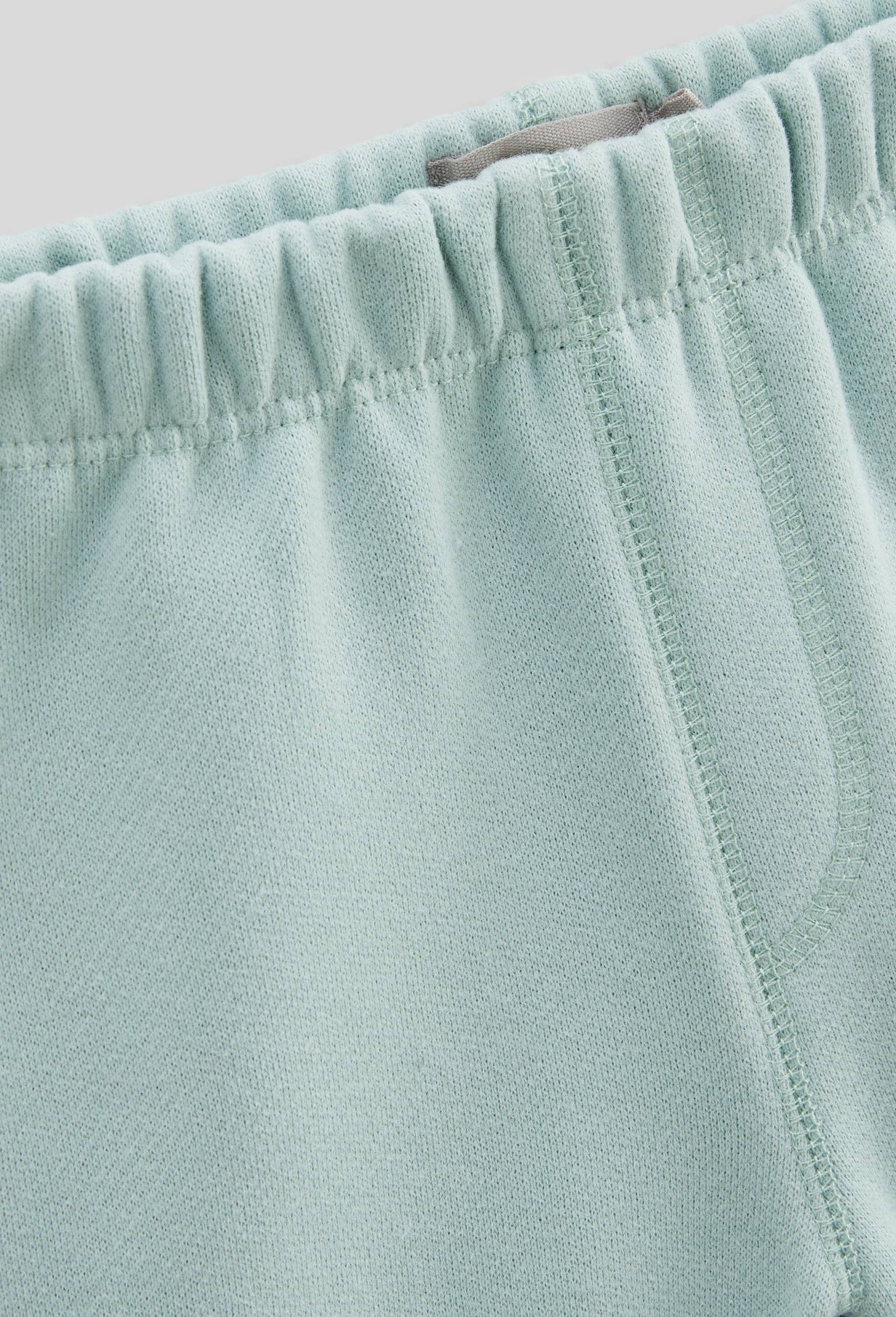 Pantalon en molleton uni en coton BIO, Vert clair, large image number 2