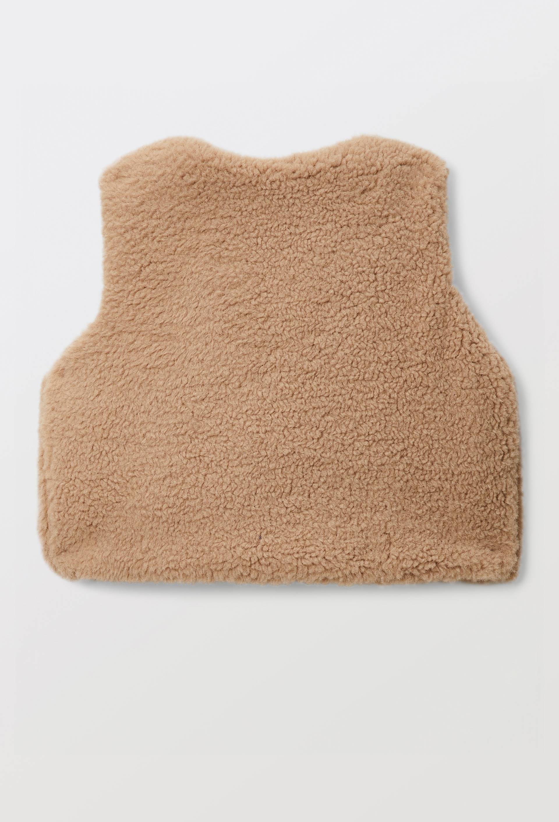 Gilet sans manches uni effet sherpa, Beige, large image number 1