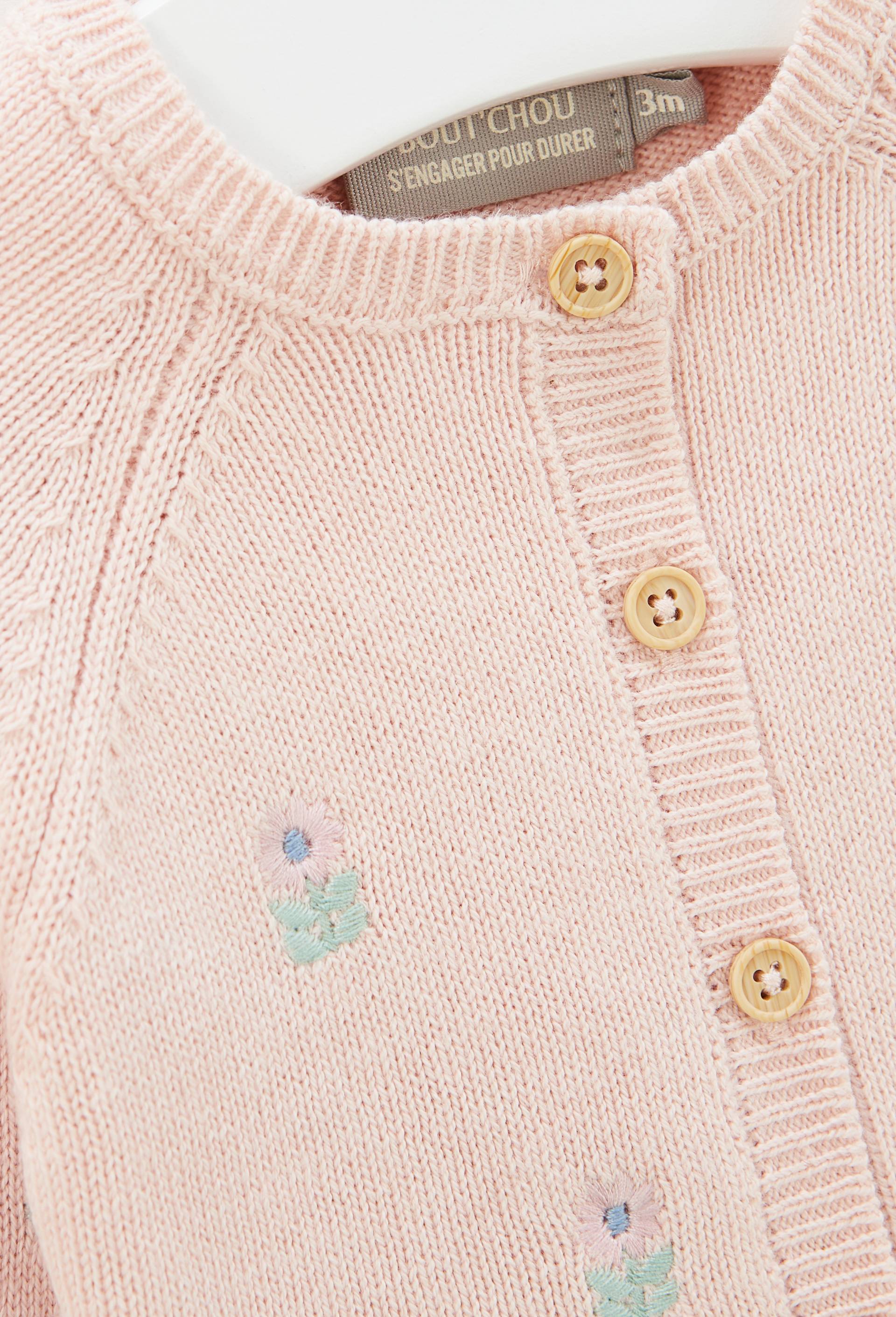 Cardigan avec broderies fleurs, Rose clair, large image number 2