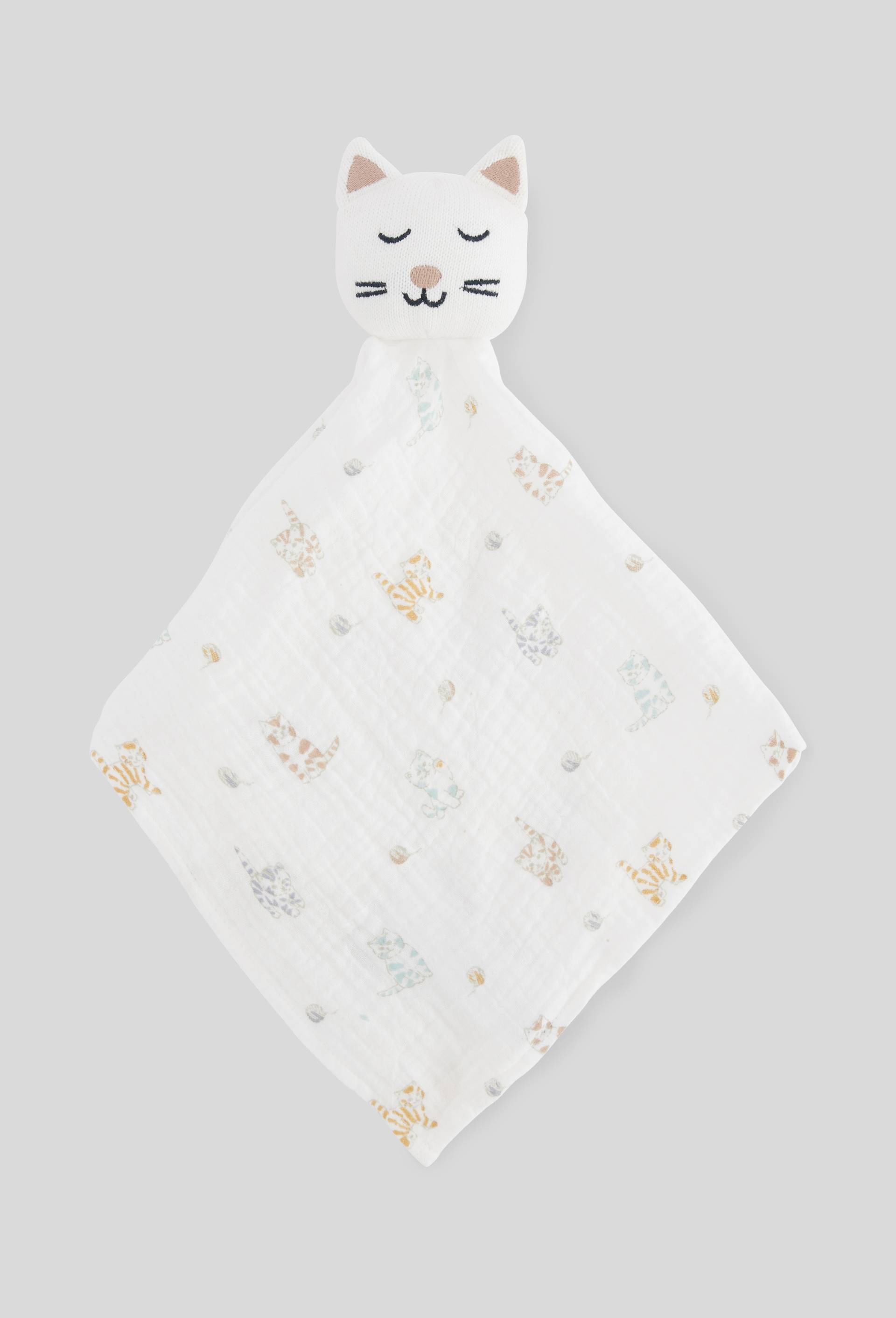Doudou imprimé en coton BIO, Ecru, large image number 0
