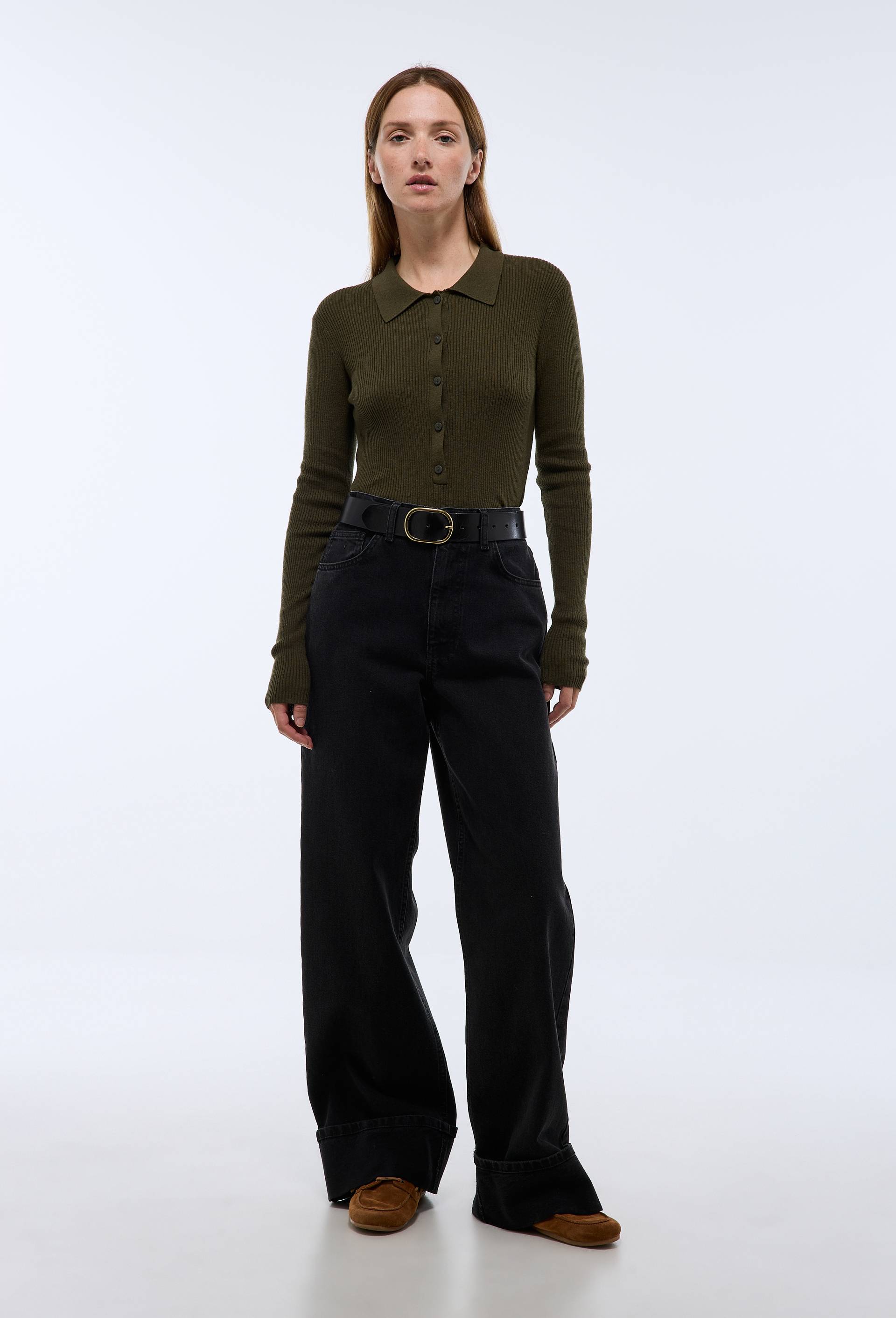 Pull col polo contenant du coton et cachemire - MONOPRIX - Modalova