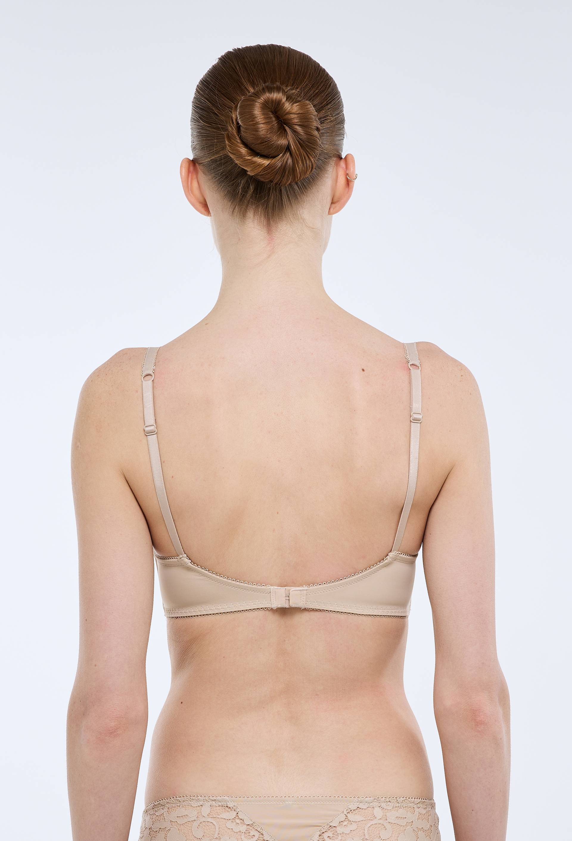 Soutien-gorge corbeille balconnet CAMILLE en dentelle, Beige, large image number 1
