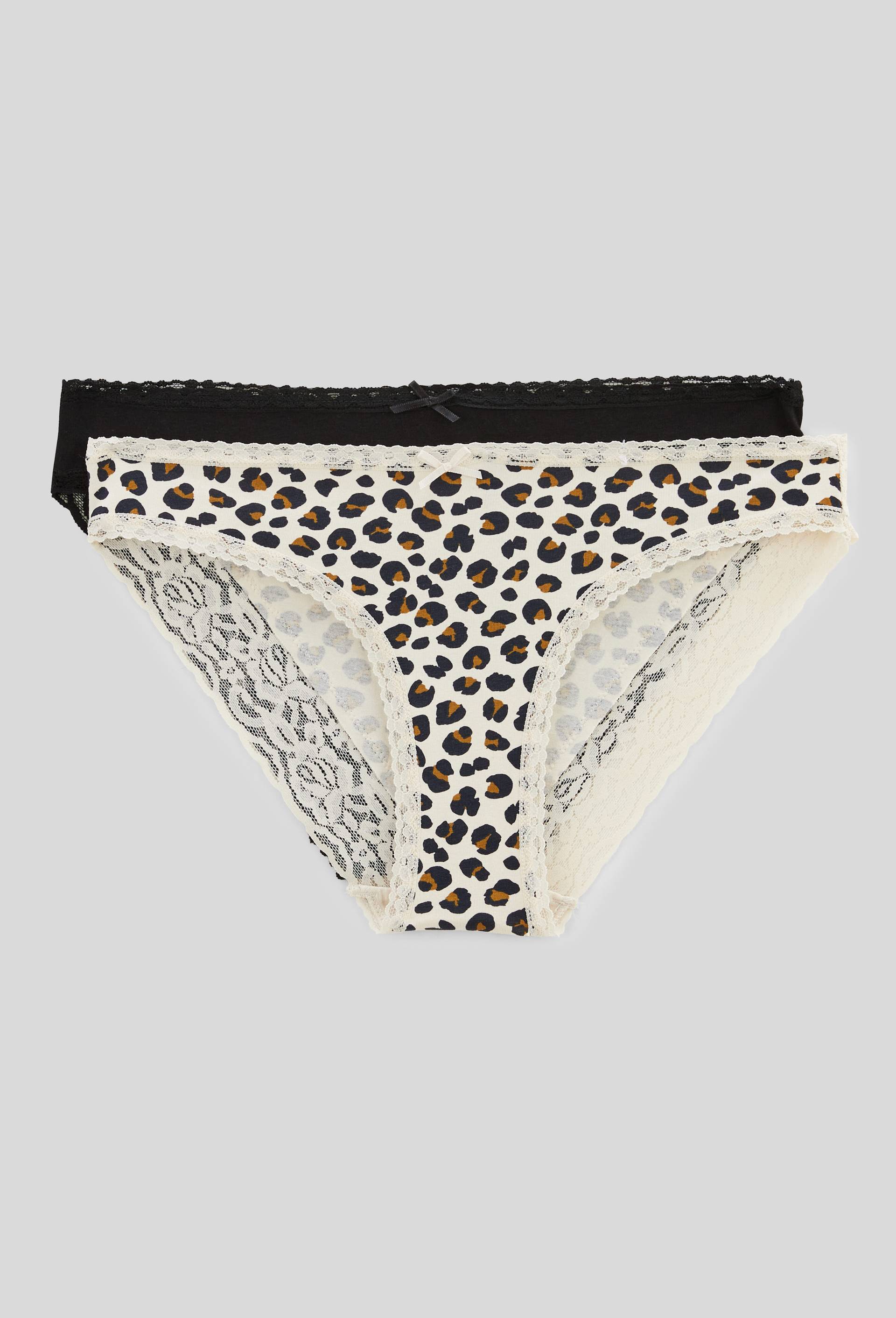 Lot de 2 culottes EMMA en coton BIO GOTS, Ecru, large image number 0