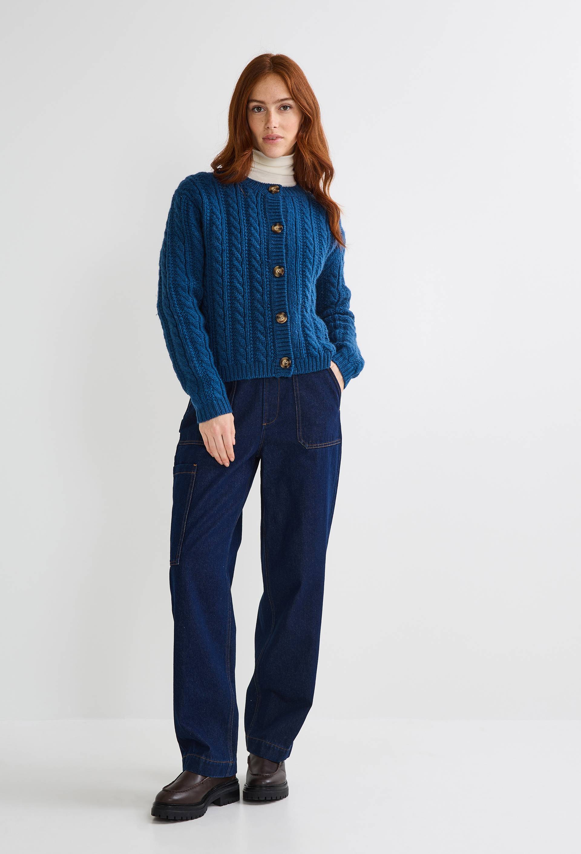 Jean large cargo, Bleu fonc&eacute;, large image number 1.0