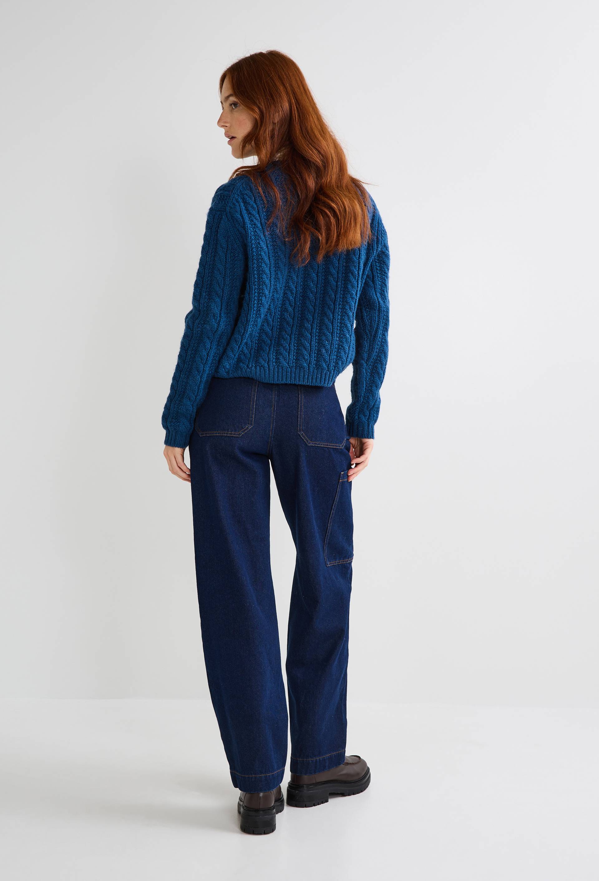 Jean large cargo, Bleu fonc&eacute;, large image number 2