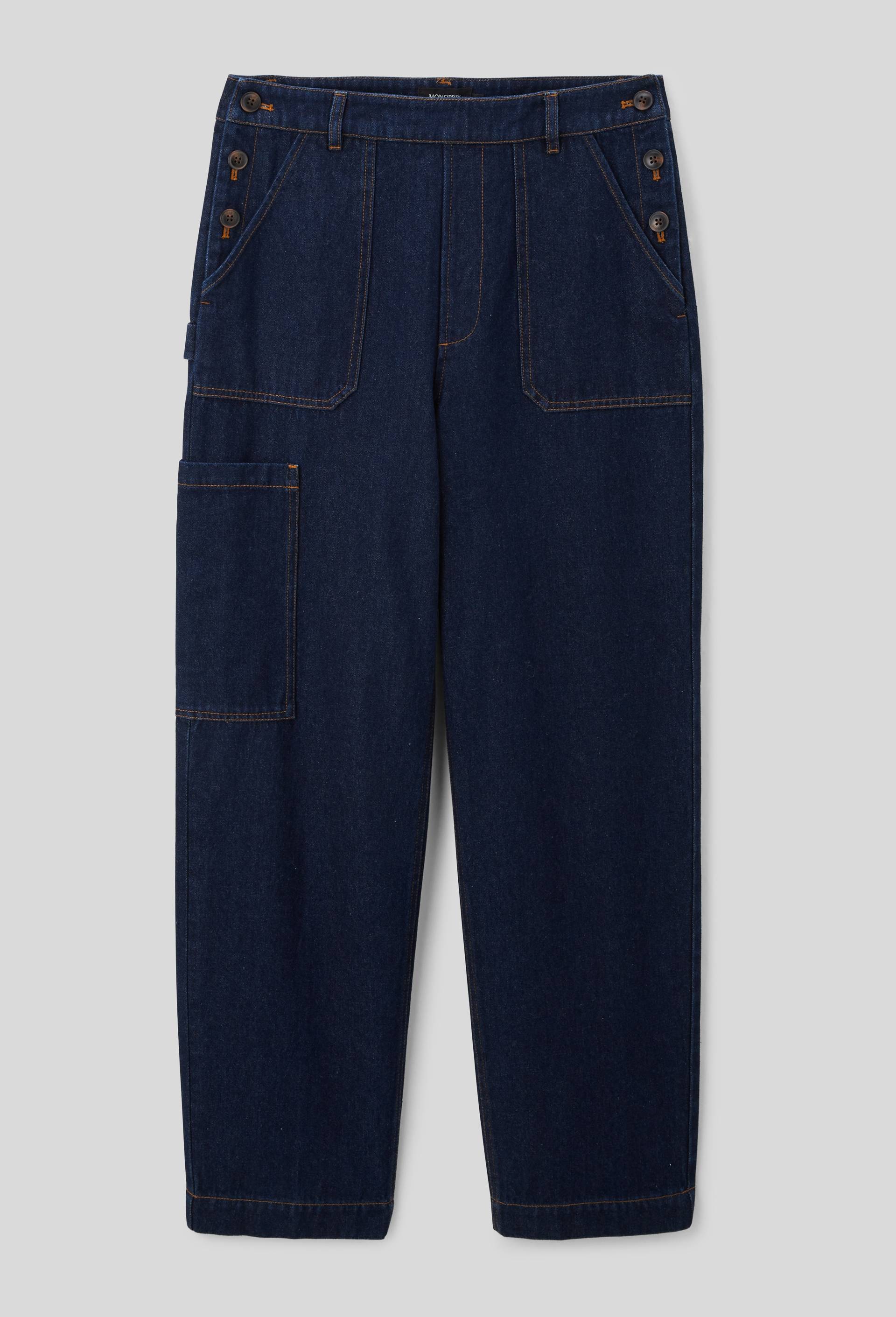 Jean large cargo, Bleu fonc&eacute;, large image number 3