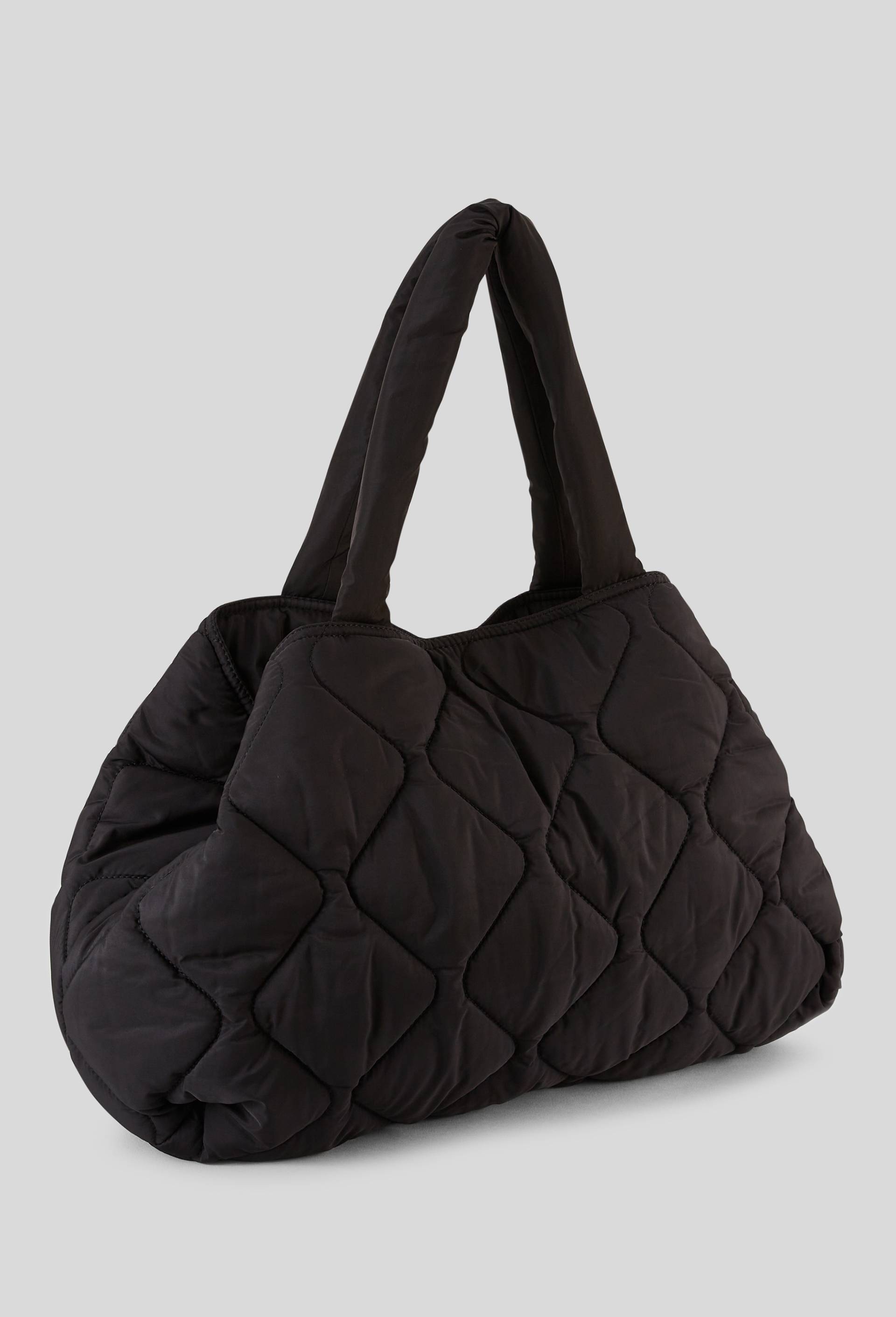 Cabas matelassé en polyester recyclé NOIR pour femme MONOPRIX