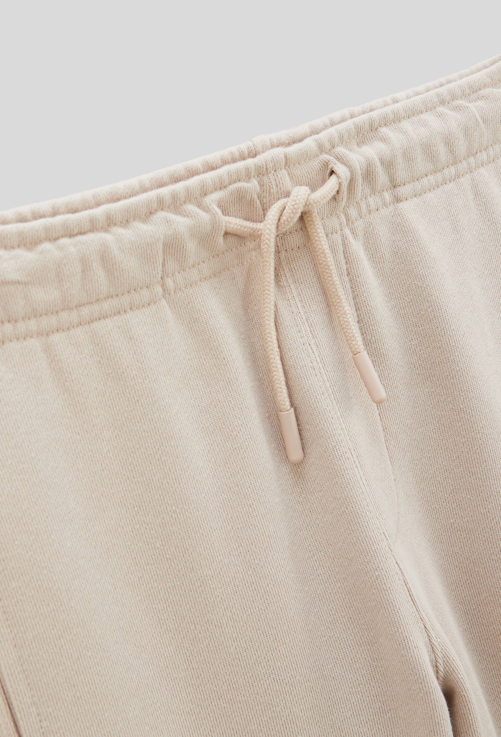 Jogging cargo en molleton uni en coton BIO GOTS, Beige, large image number 2