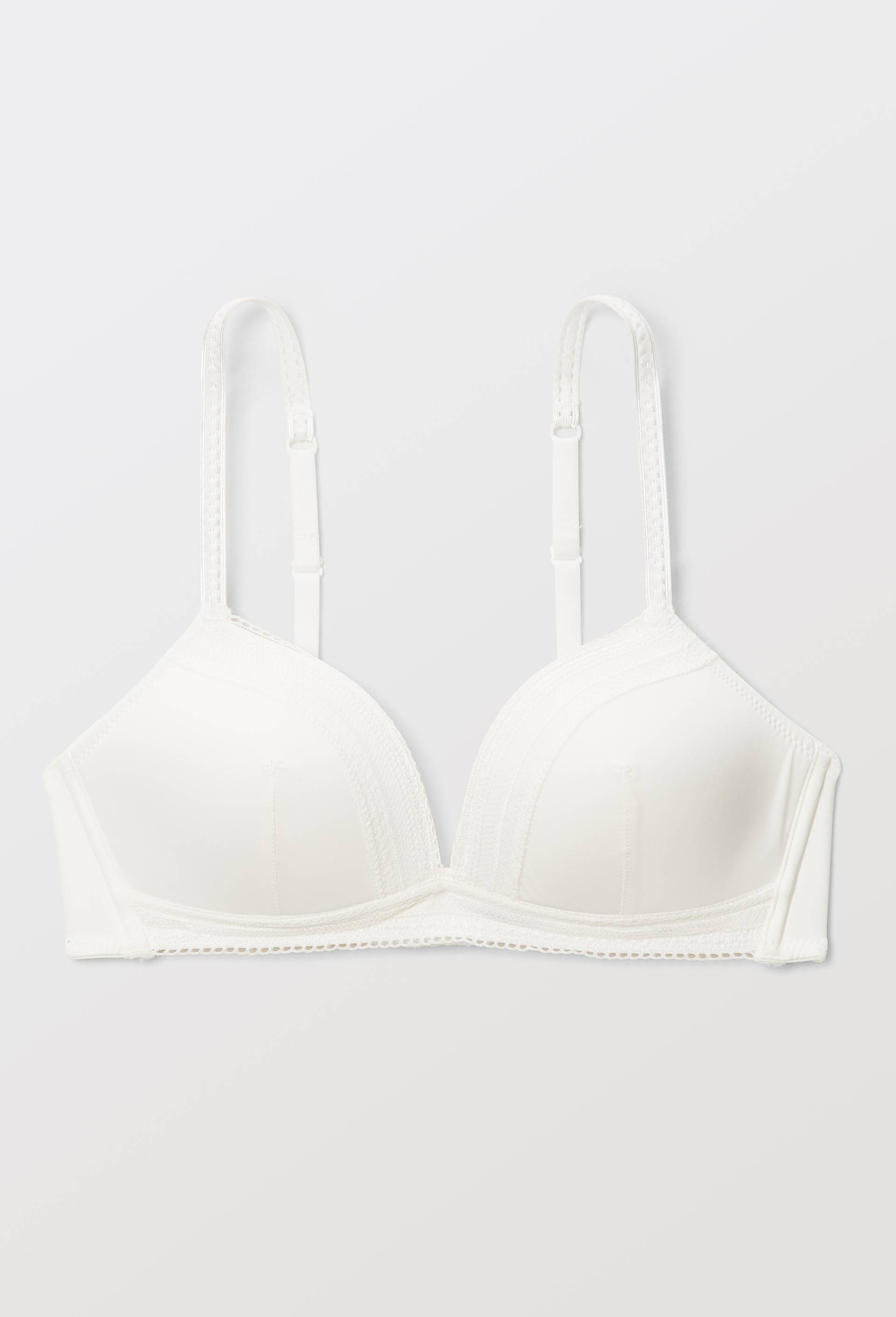 Soutien-gorge triangle padd&eacute; IRIS en microfibre, Ecru, large image number 2.0