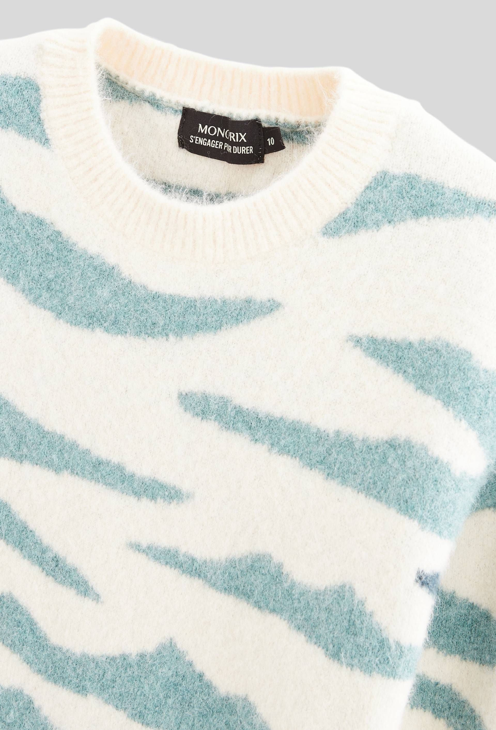 Pull jacquard, Bleu, large image number 2