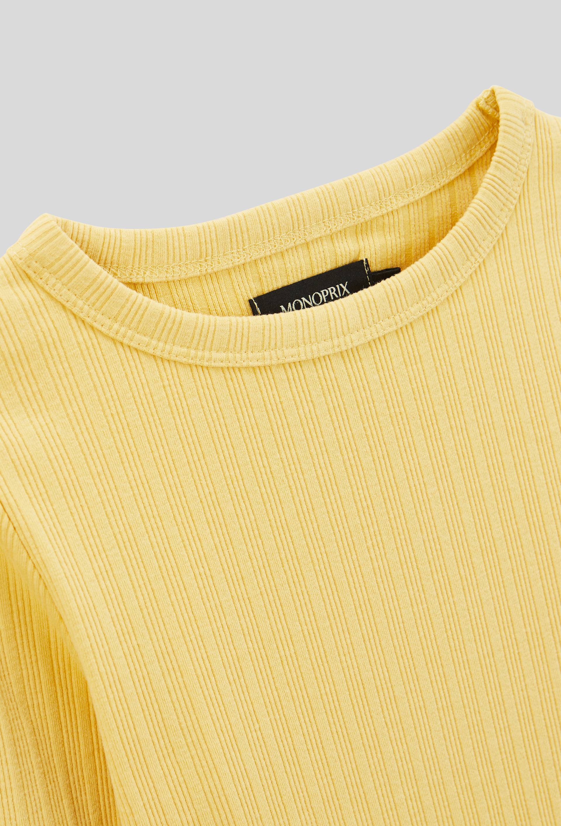 T-shirt Fille Marks & Spencer – Jaune – Coton – Taille 2-3 Ans – Manches Courtes